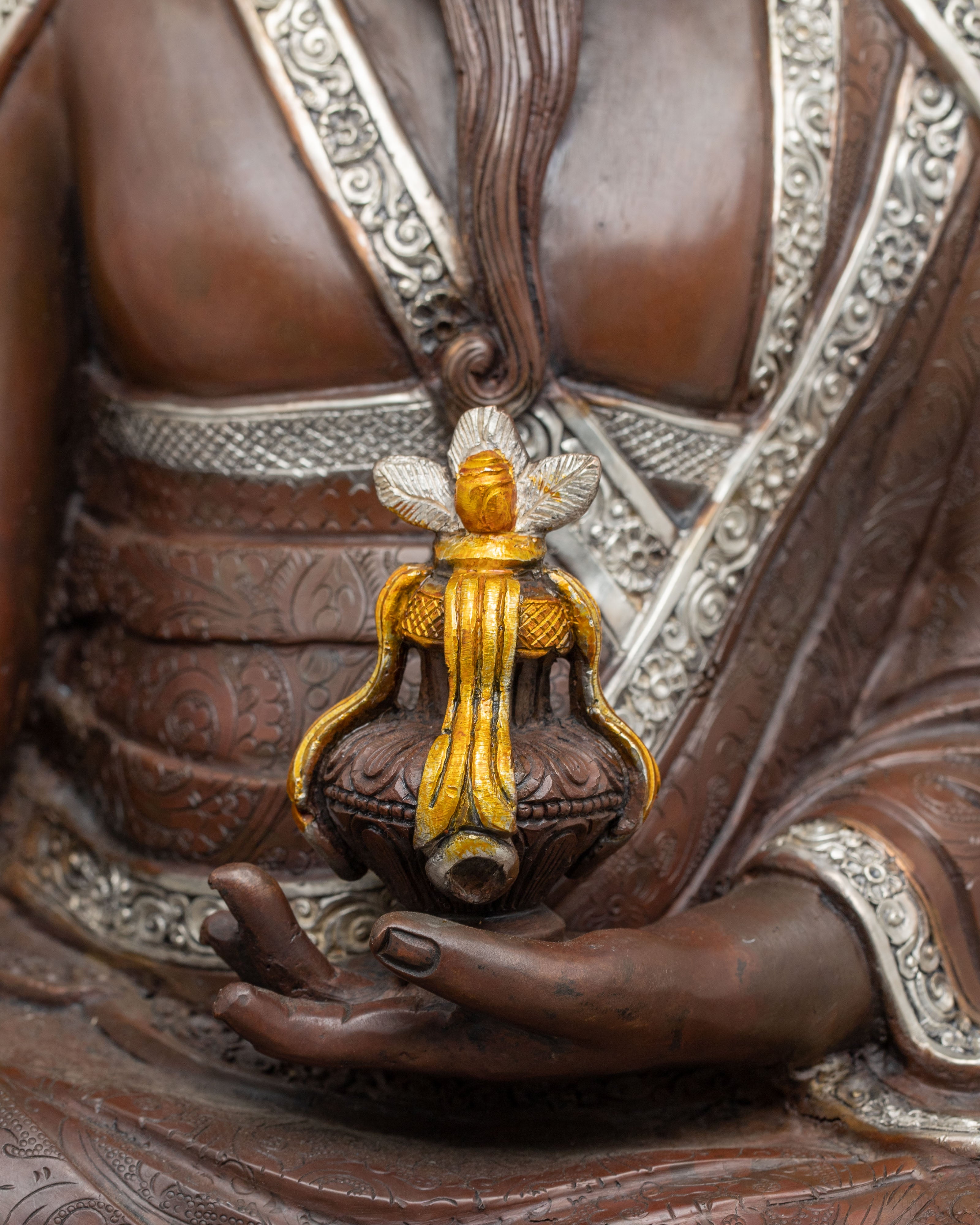 Oxidized Copper Statue of Zhabdrung Rinpoche