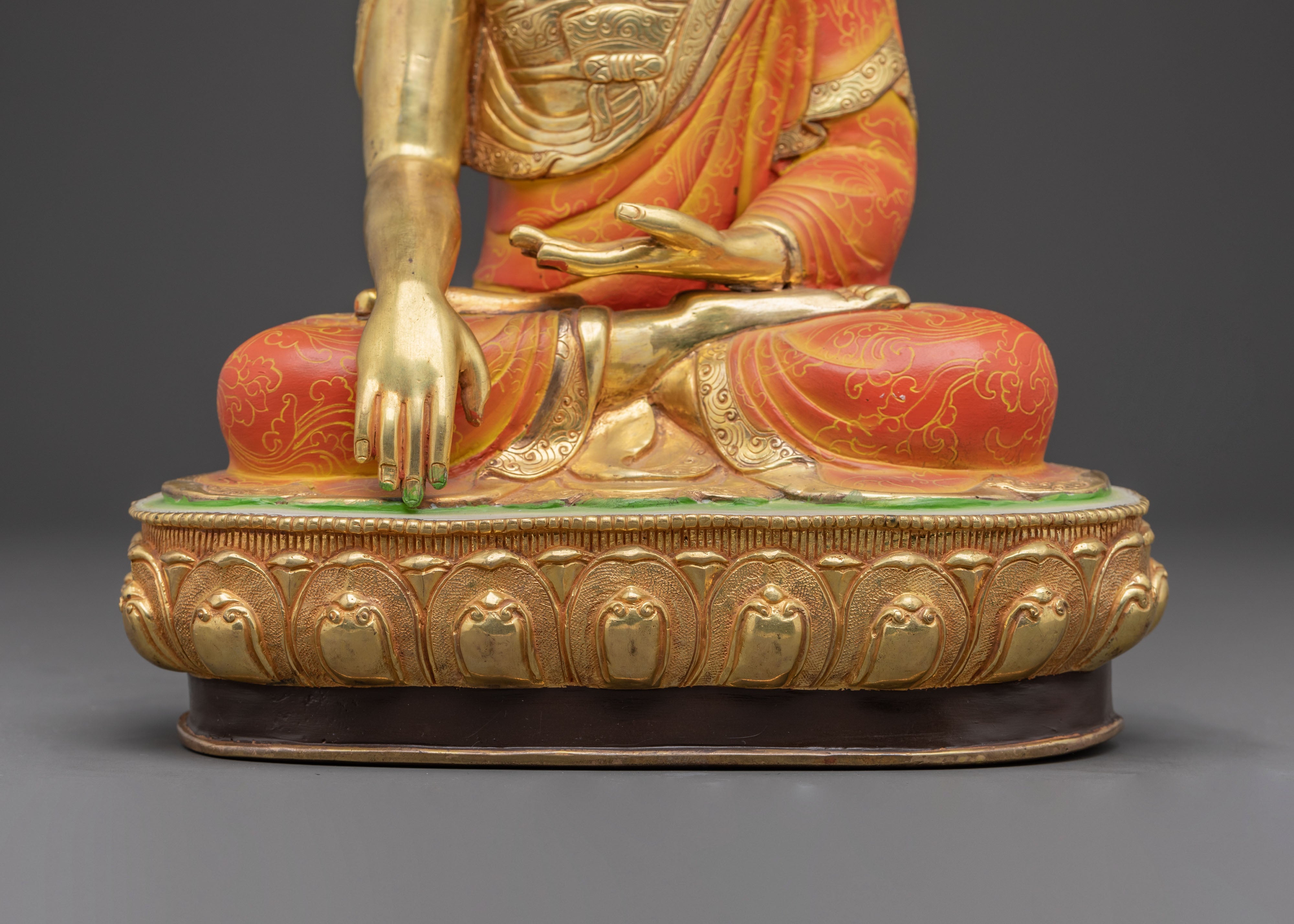 Golden Shakyamuni Buddha Handmade Artwork | Historical Buddha