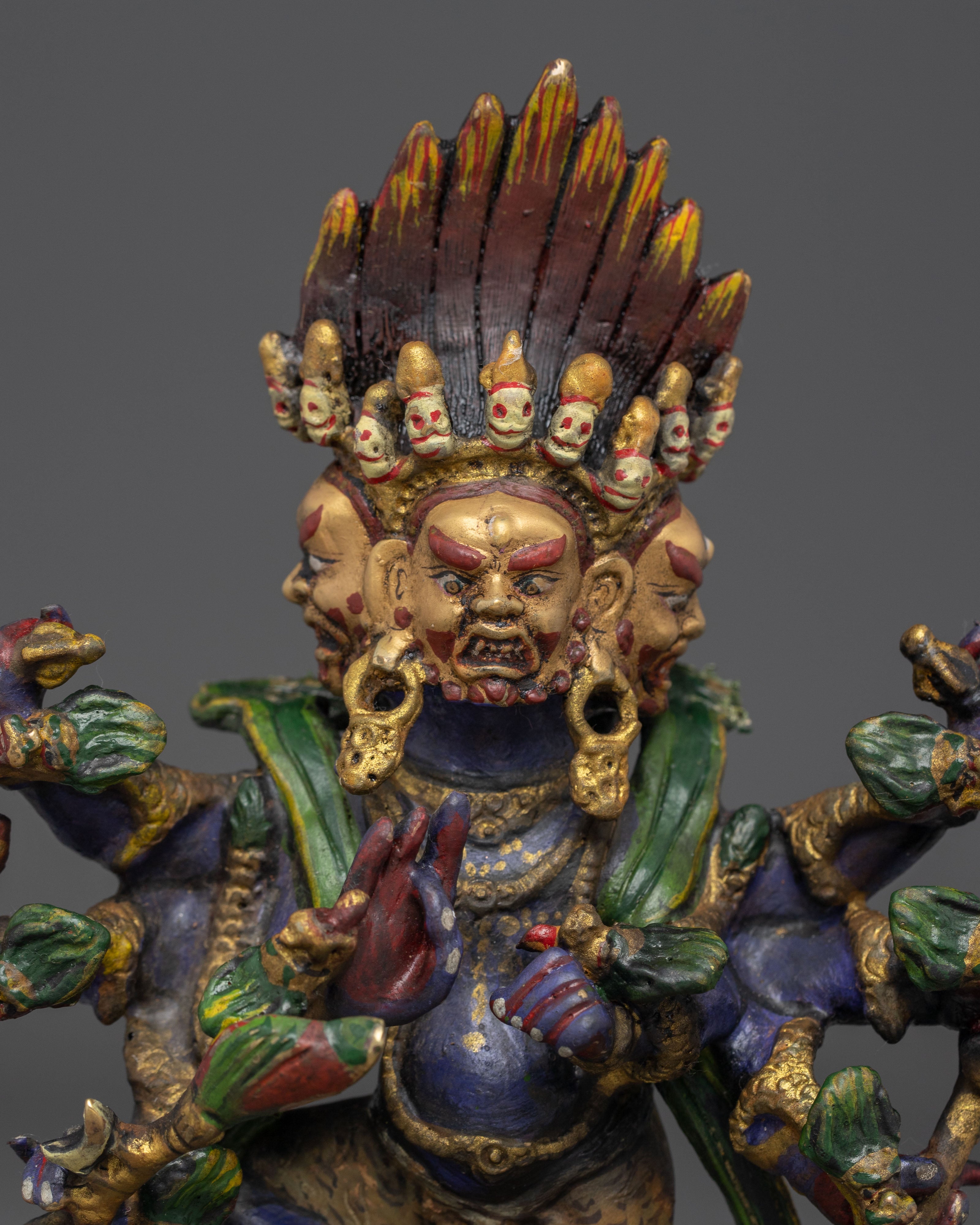 Dharma Protector Deity Uchusma Statue | Wrathful Guardian