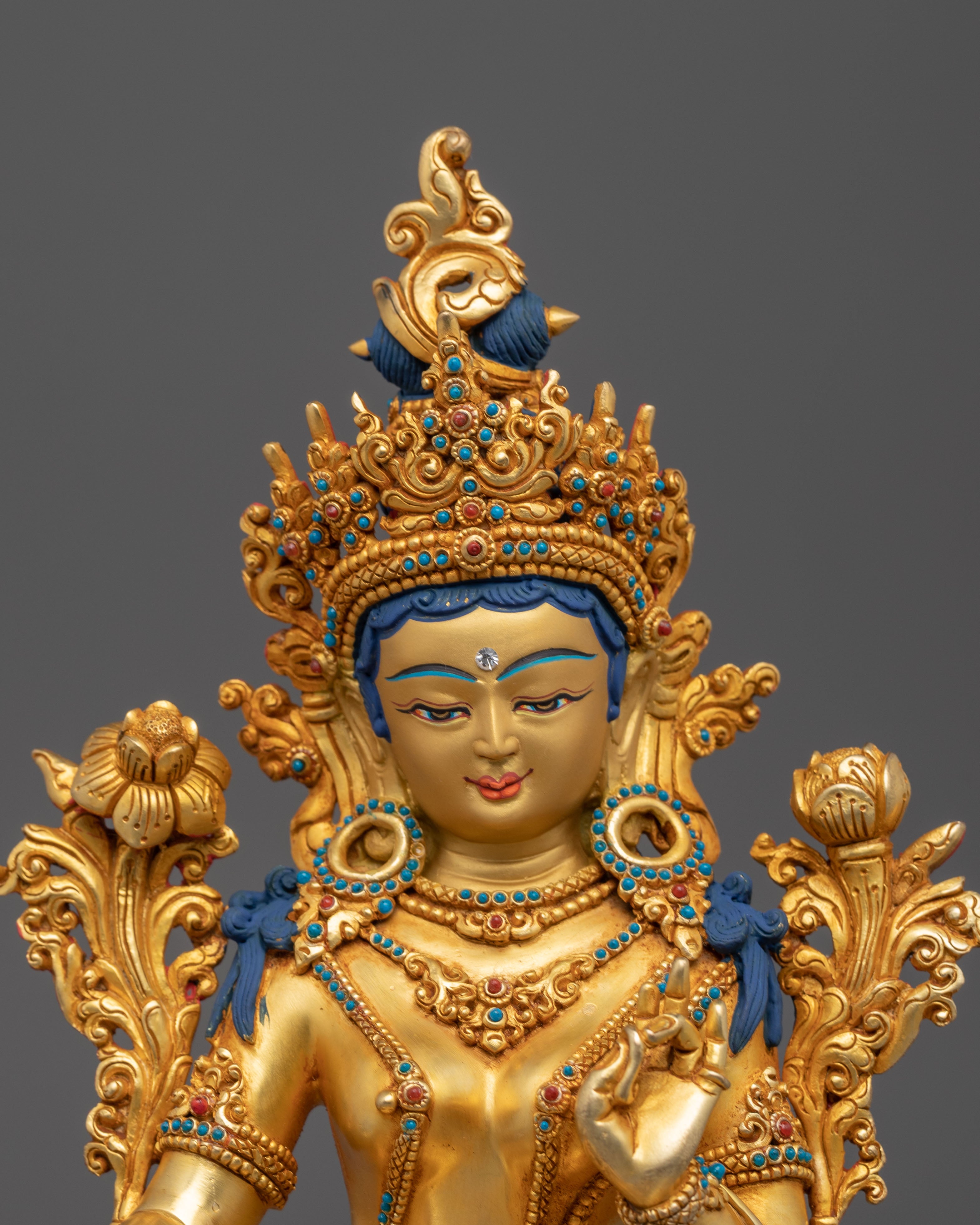 Liberation Mother Green Tara Sculpture from Nepal