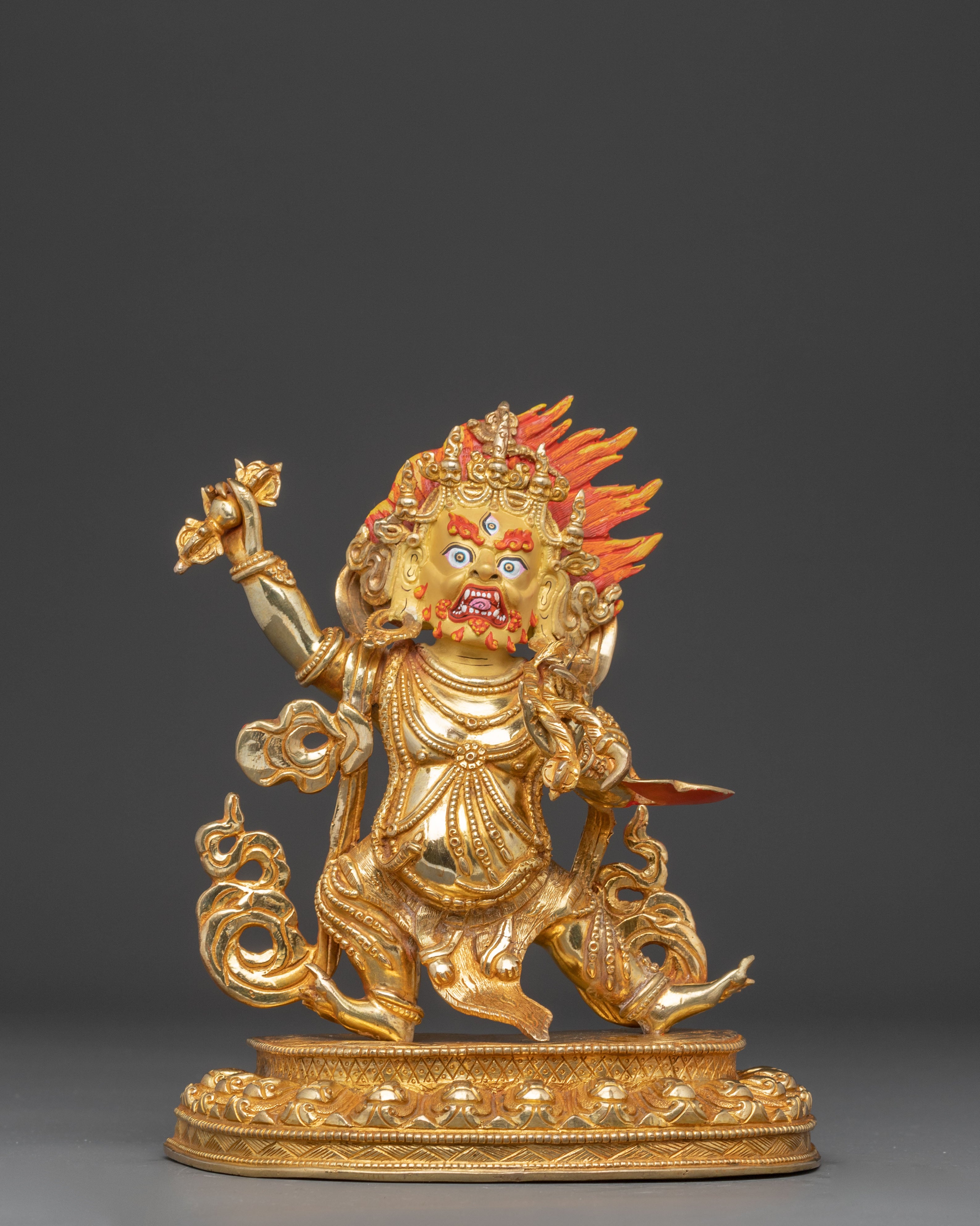 Vajrapani Gold Gilded Statue: Protector of the Buddha