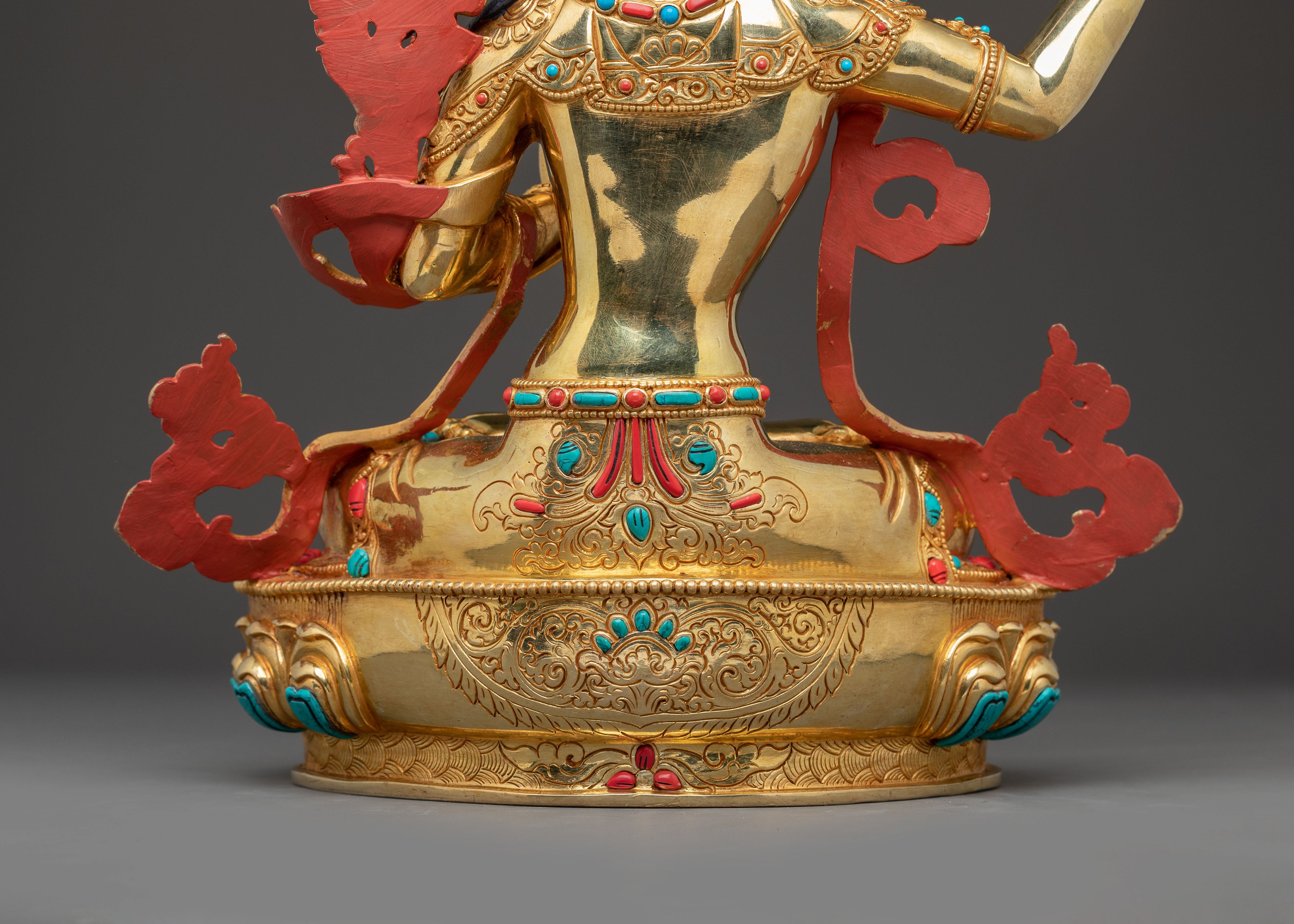 Handcrafted Nepalese-Crafted Manjushri Statue | Buddhist Deity of Wisdom