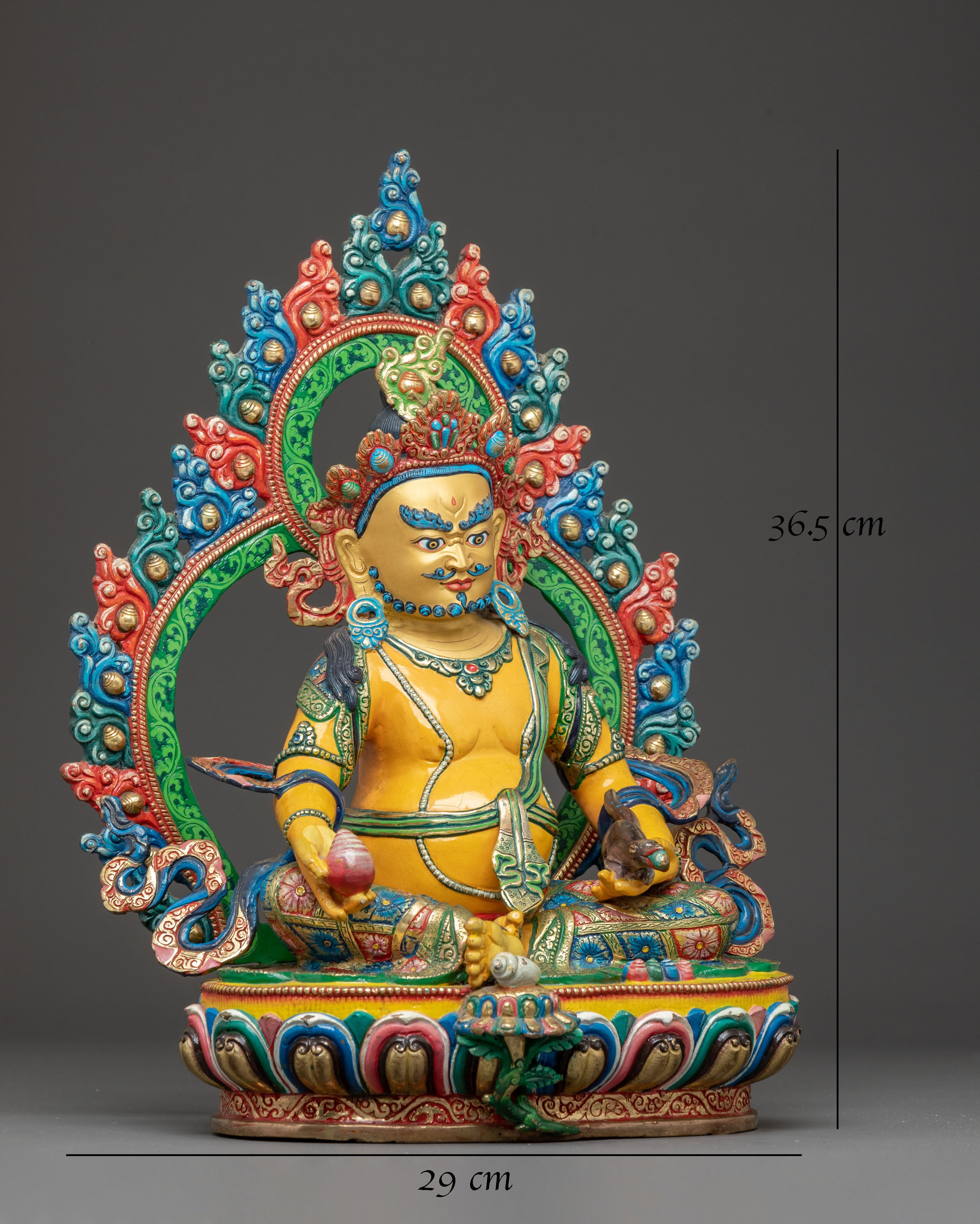 Copper Statue of Wealth Icon Dzambhala