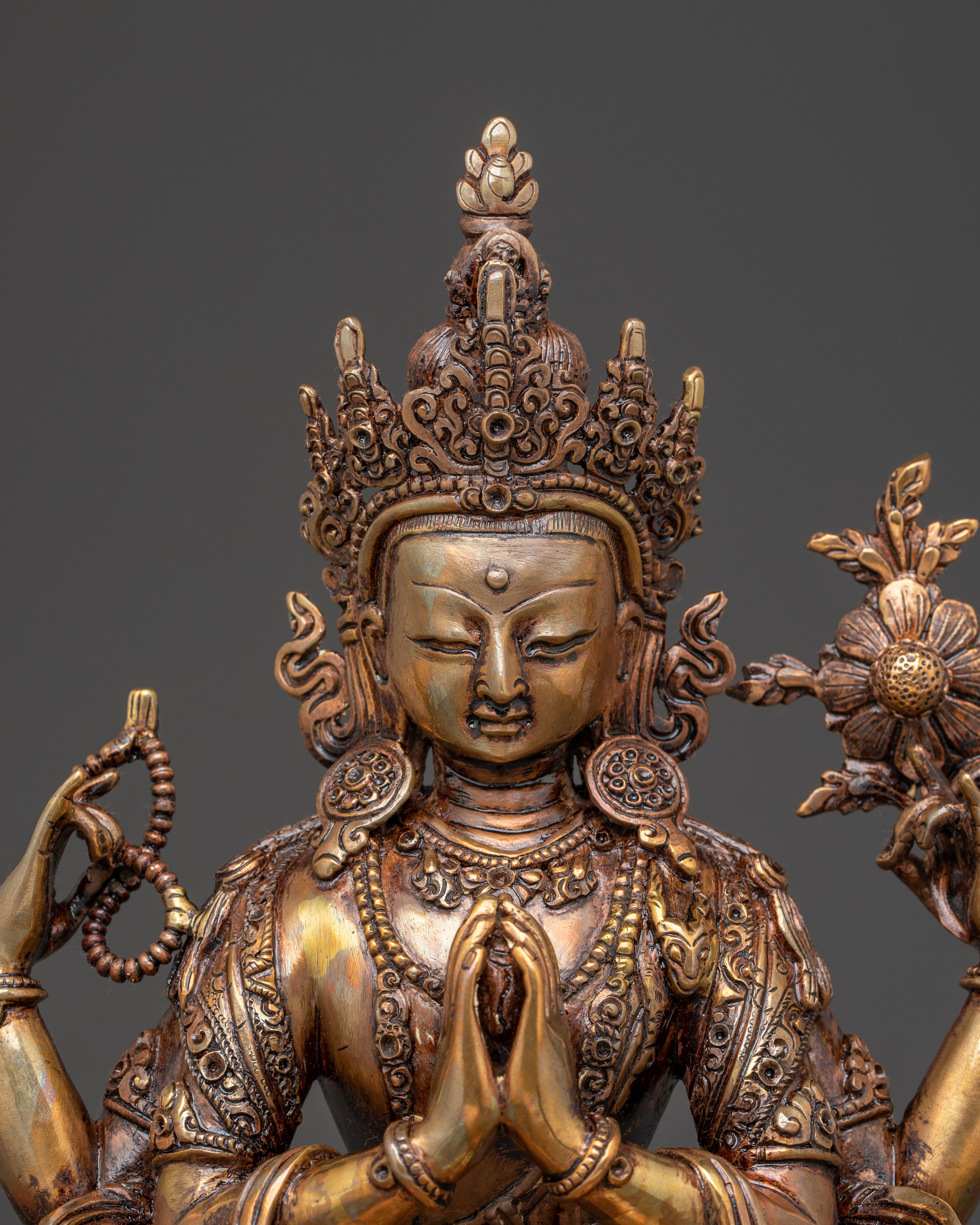 Tranquil Statue of Chenrezig | Bodhisattva of Compassion