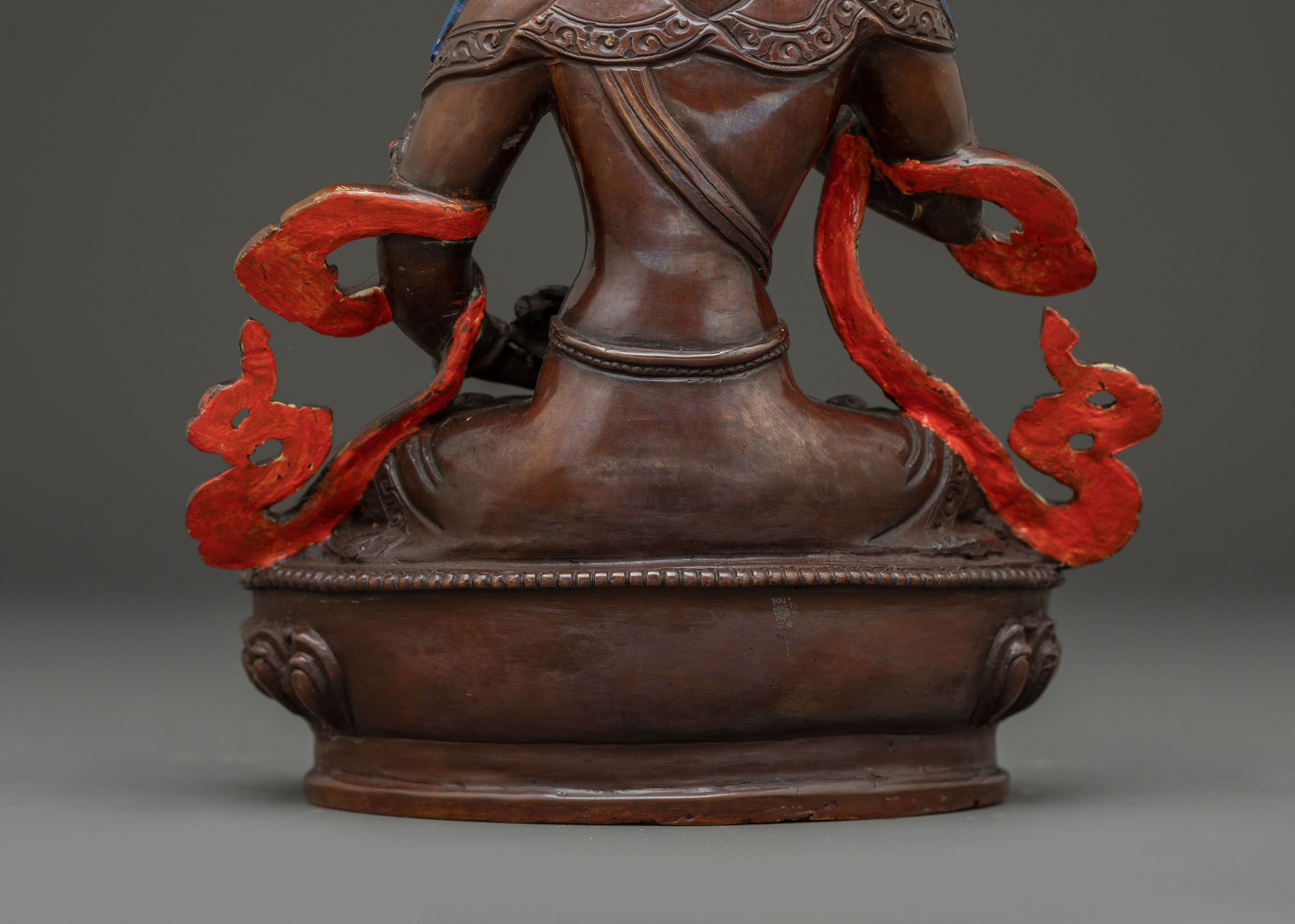Handmade Oxidized Copper Statue of Vajrasattva | Tantric Purification Deity