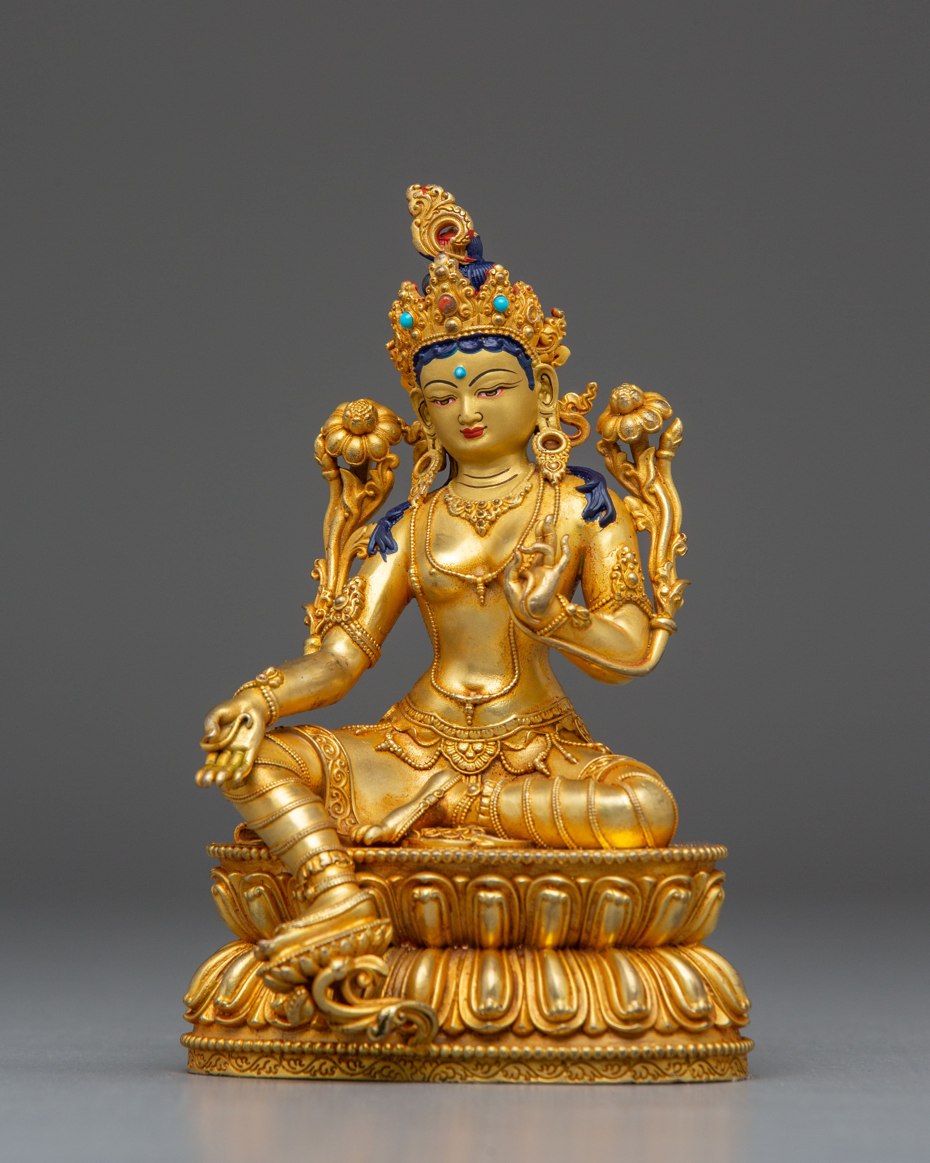 Machine Made Statue of Mother Green Tara | Compassion and Protection