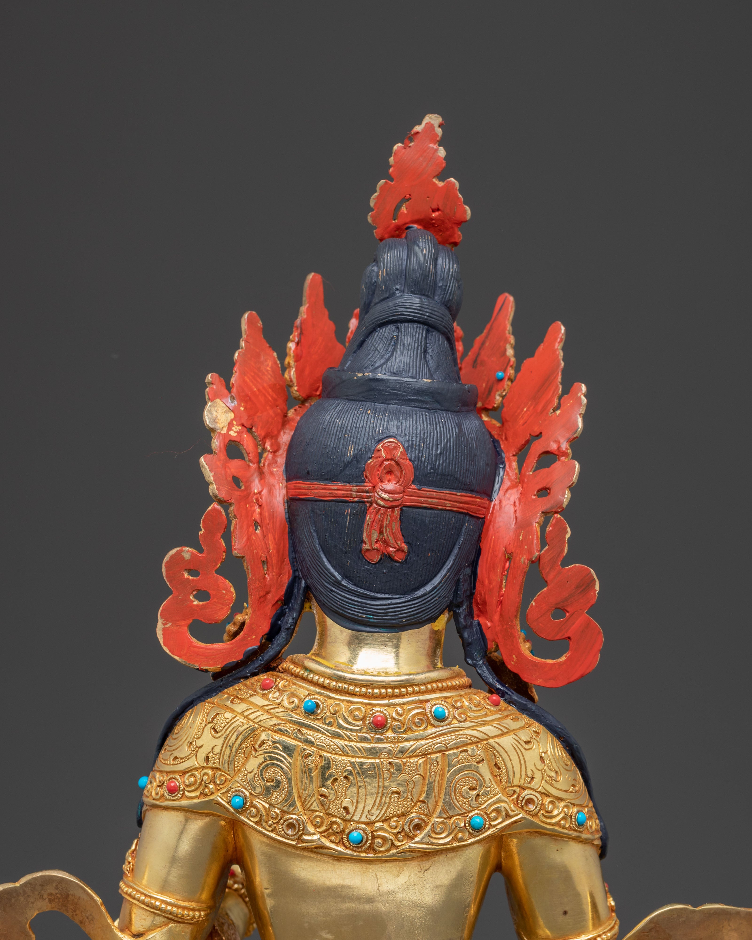 Dukar Statue: The Protector Bodhisattva | Gold Gilded Tibetan Icon