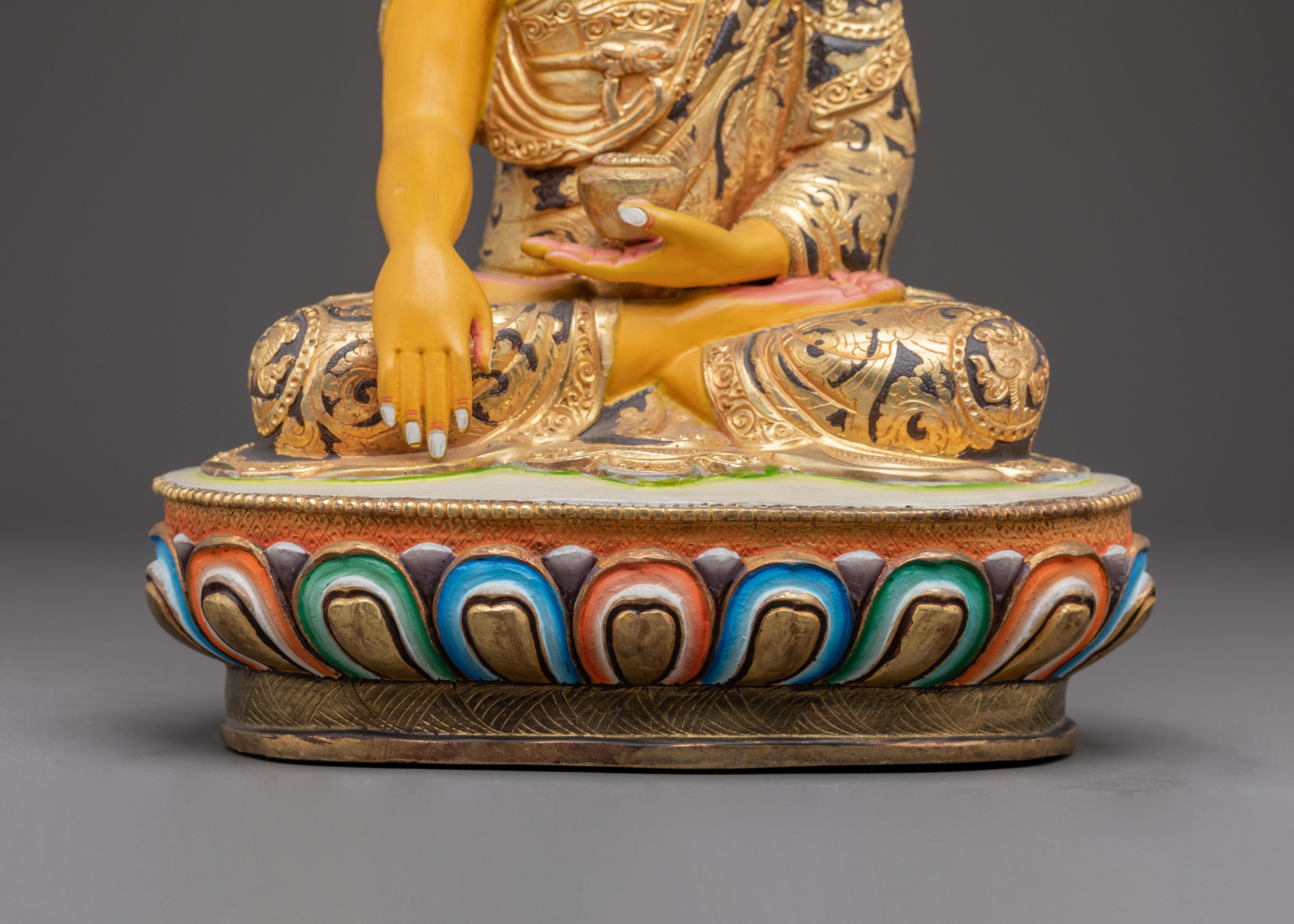 Handmade Tibetan Shakyamuni Buddha Golden Art | Historical Buddha