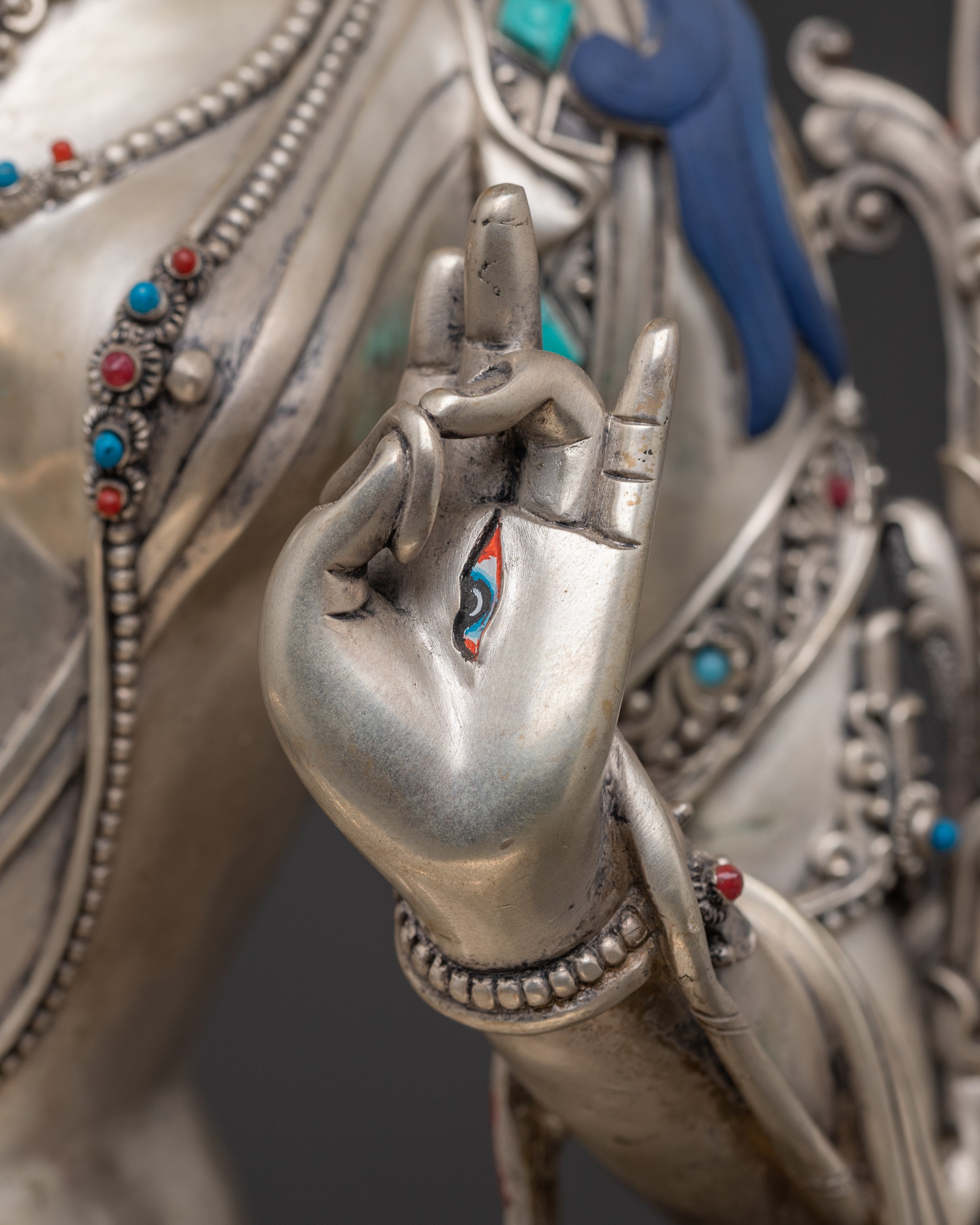 Compassionate Healing Goddess White Tara Statue | Longevity Symbol