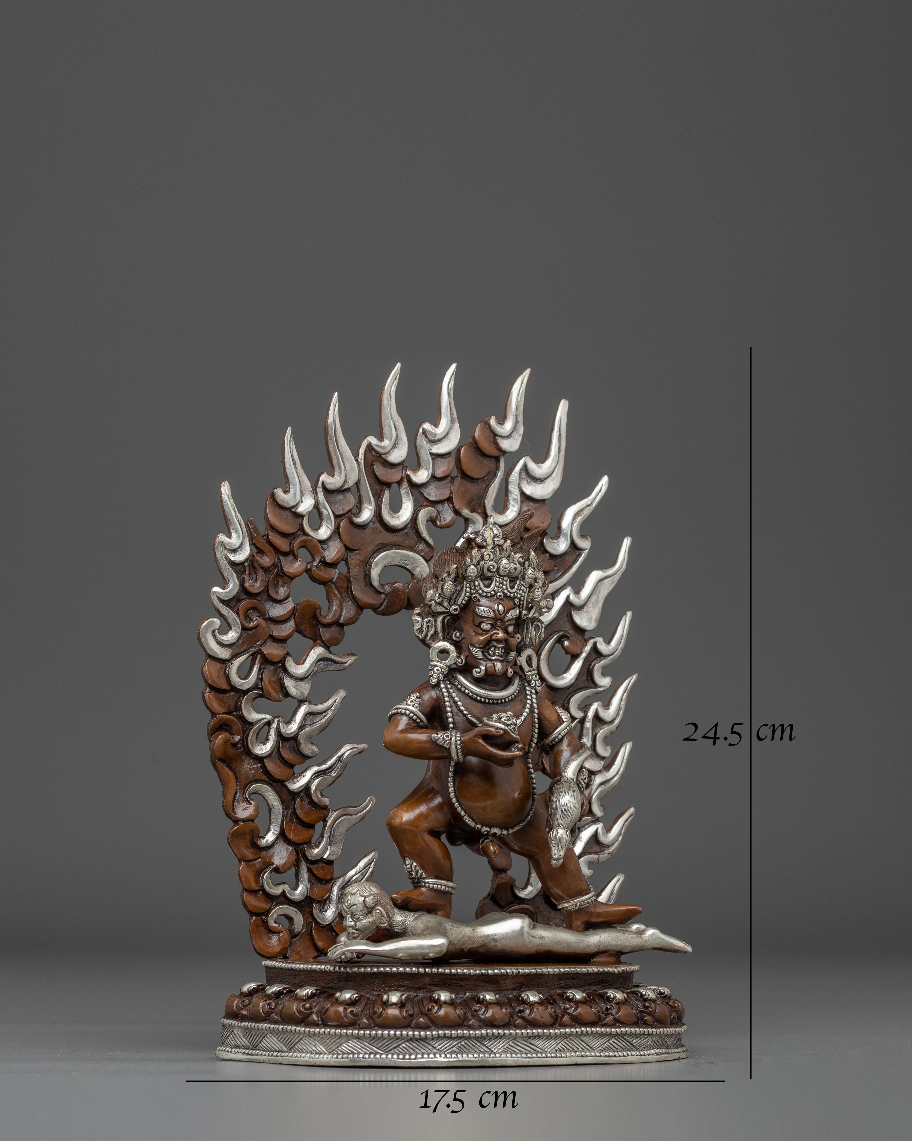 Handcrafted Wealth Icon Black Dzambhala Statue | Guardian of Fortune