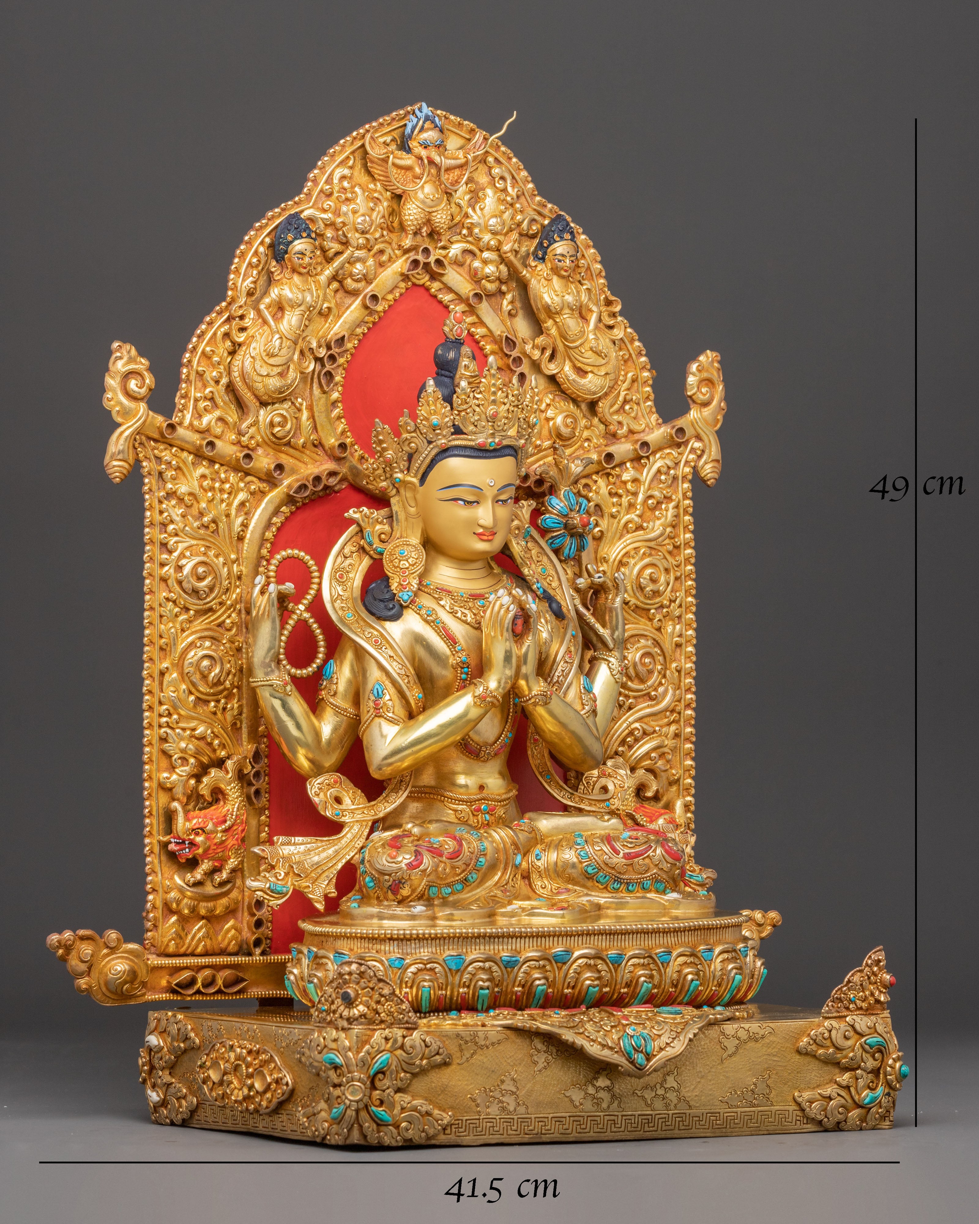 Majestic Statue of Bodhisattva Chenrezig