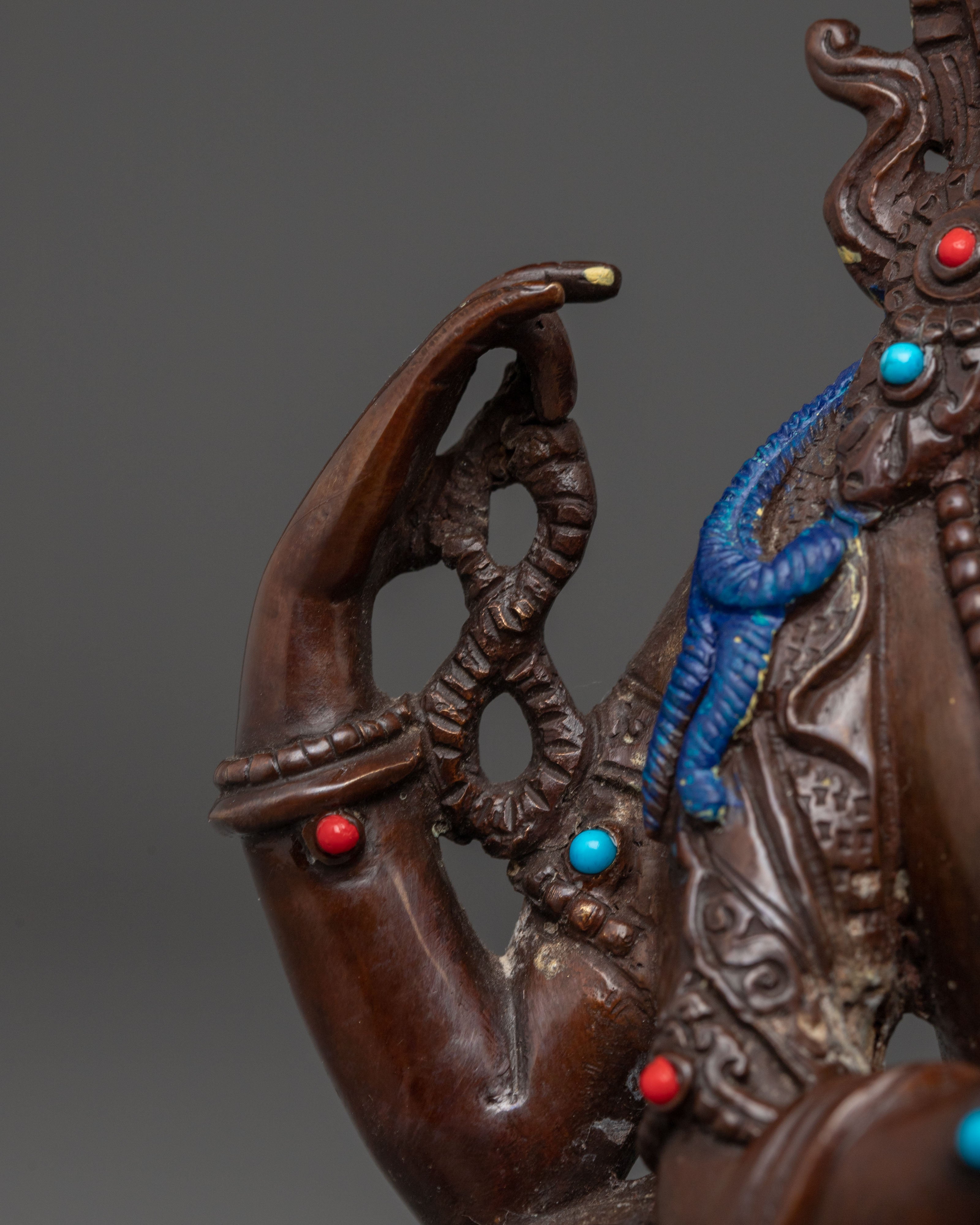 Handmade Statue of Bodhisattva Chenrezig | Tibetan Buddhism Art