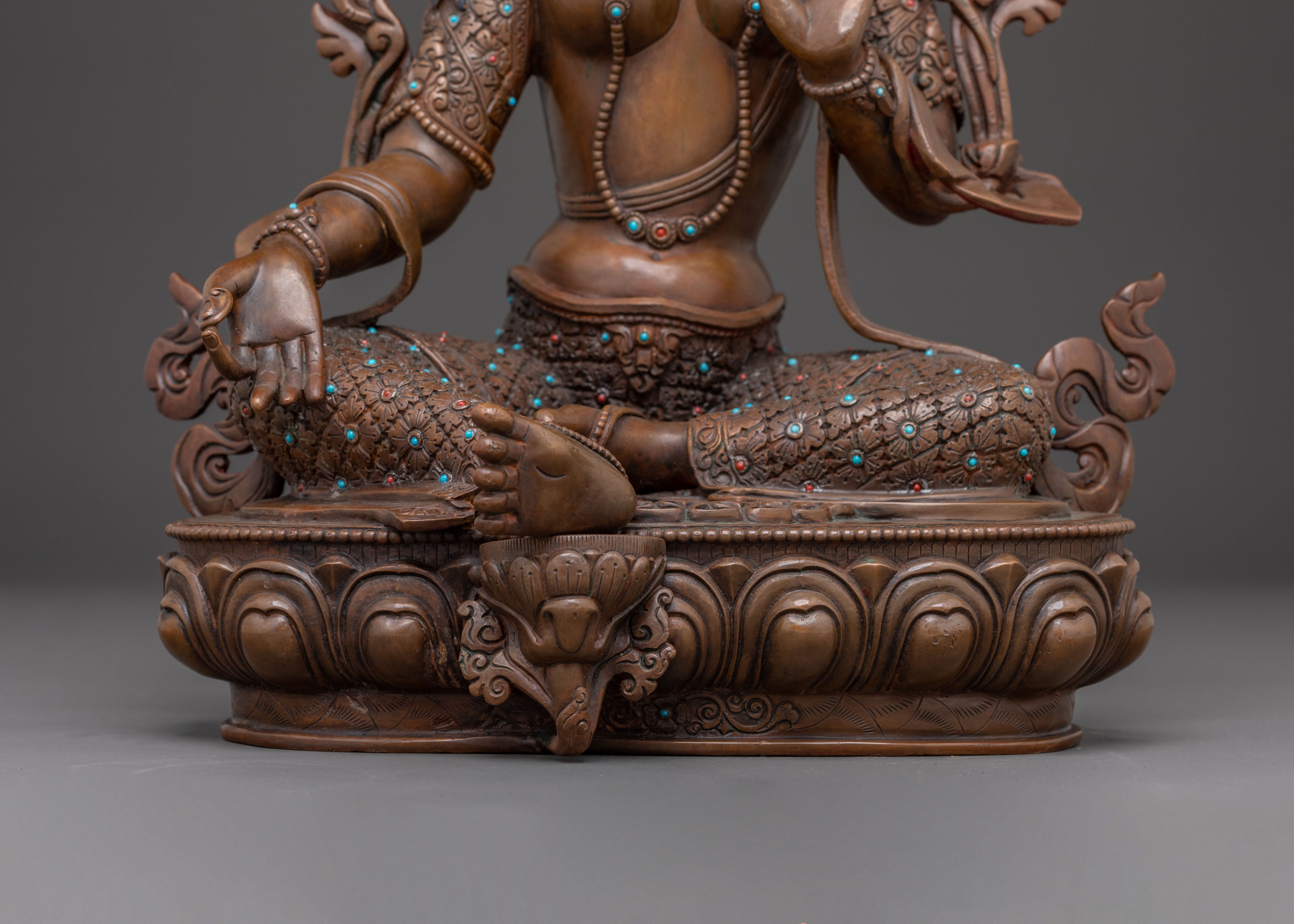 Mother Green Tara Handmade Art | Protector Goddess