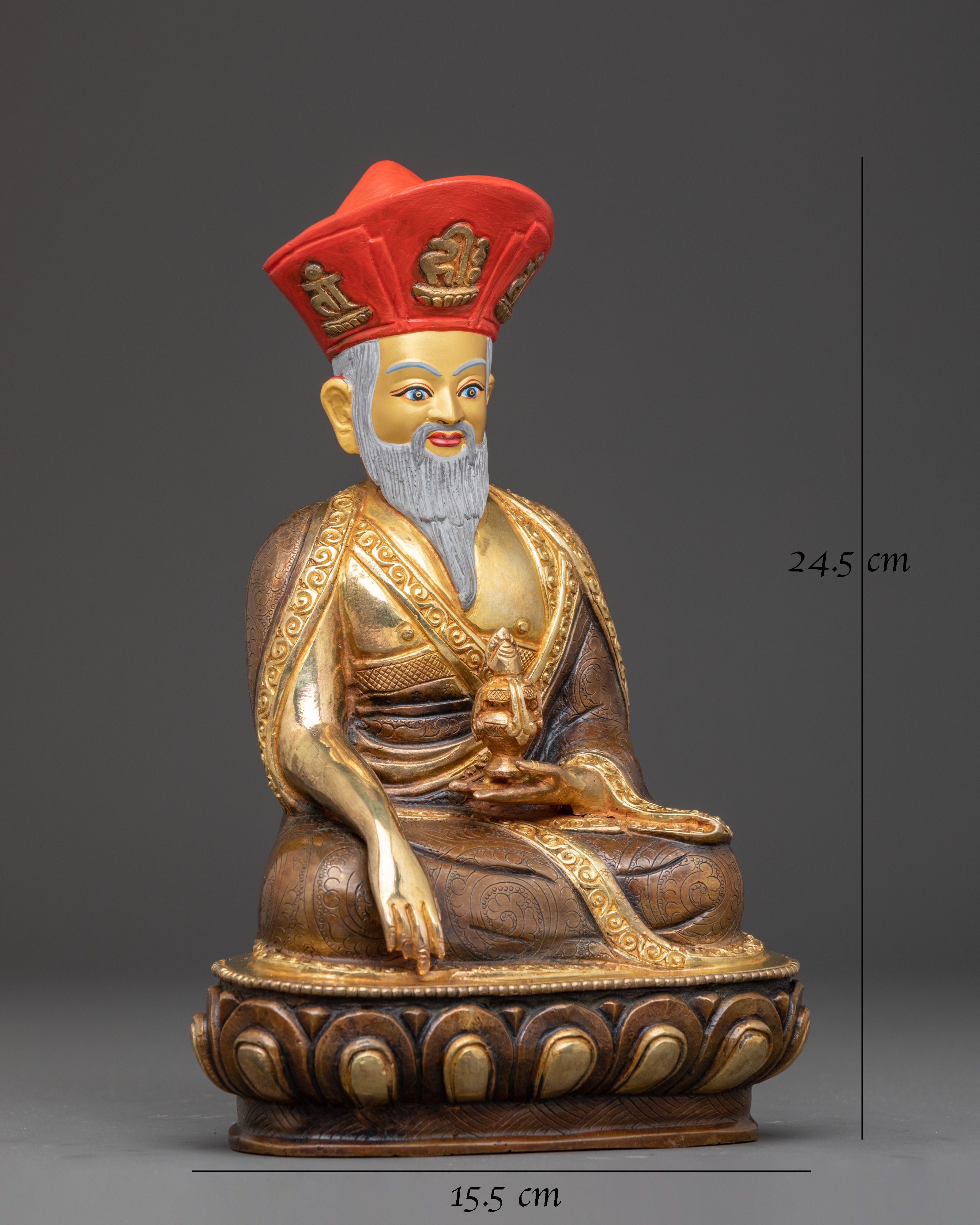 Golden Zhabdrung Rinpoche Statue | The Great Unifier