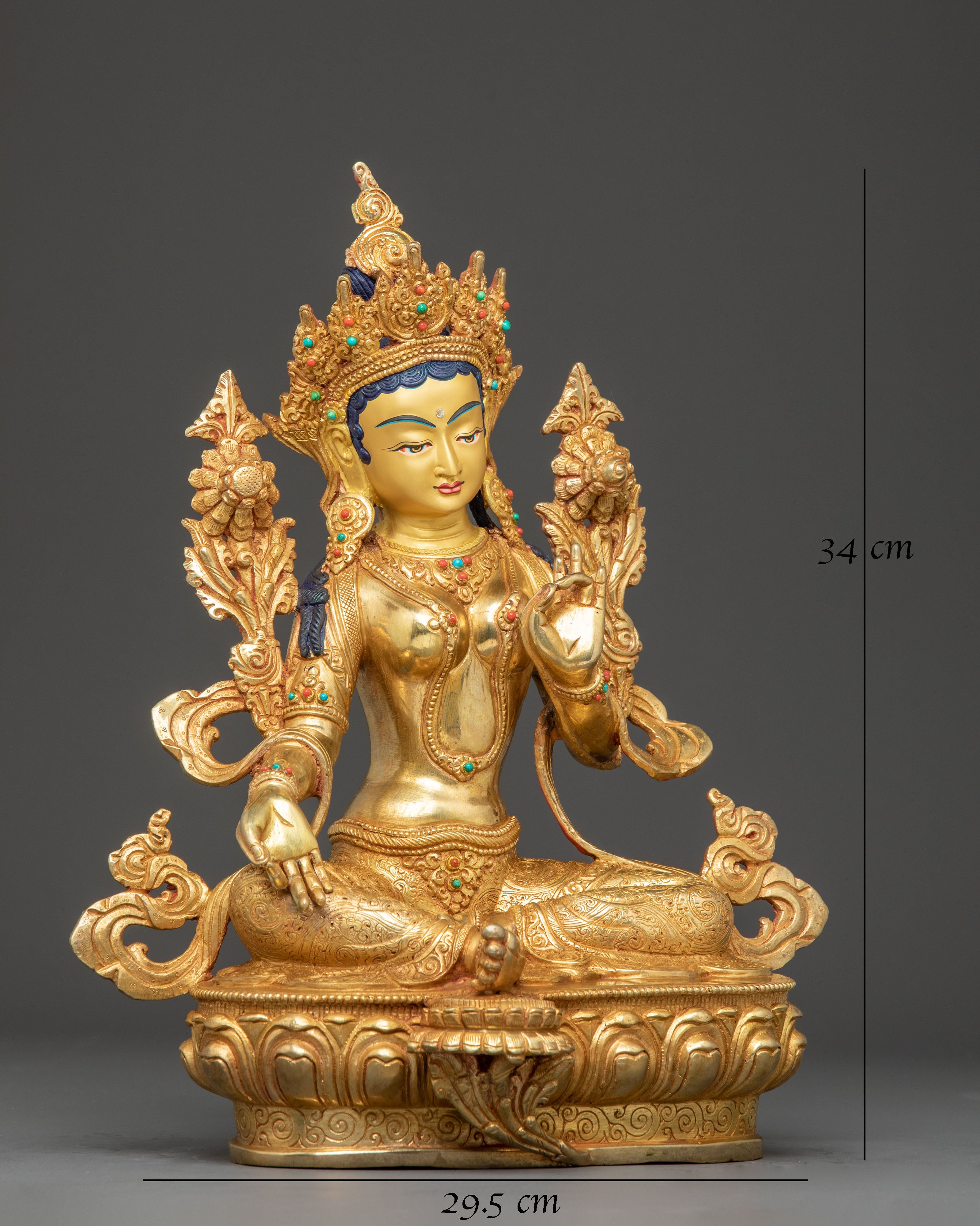 Green Tara Statue Symbol of Compassion | Feminine Energy