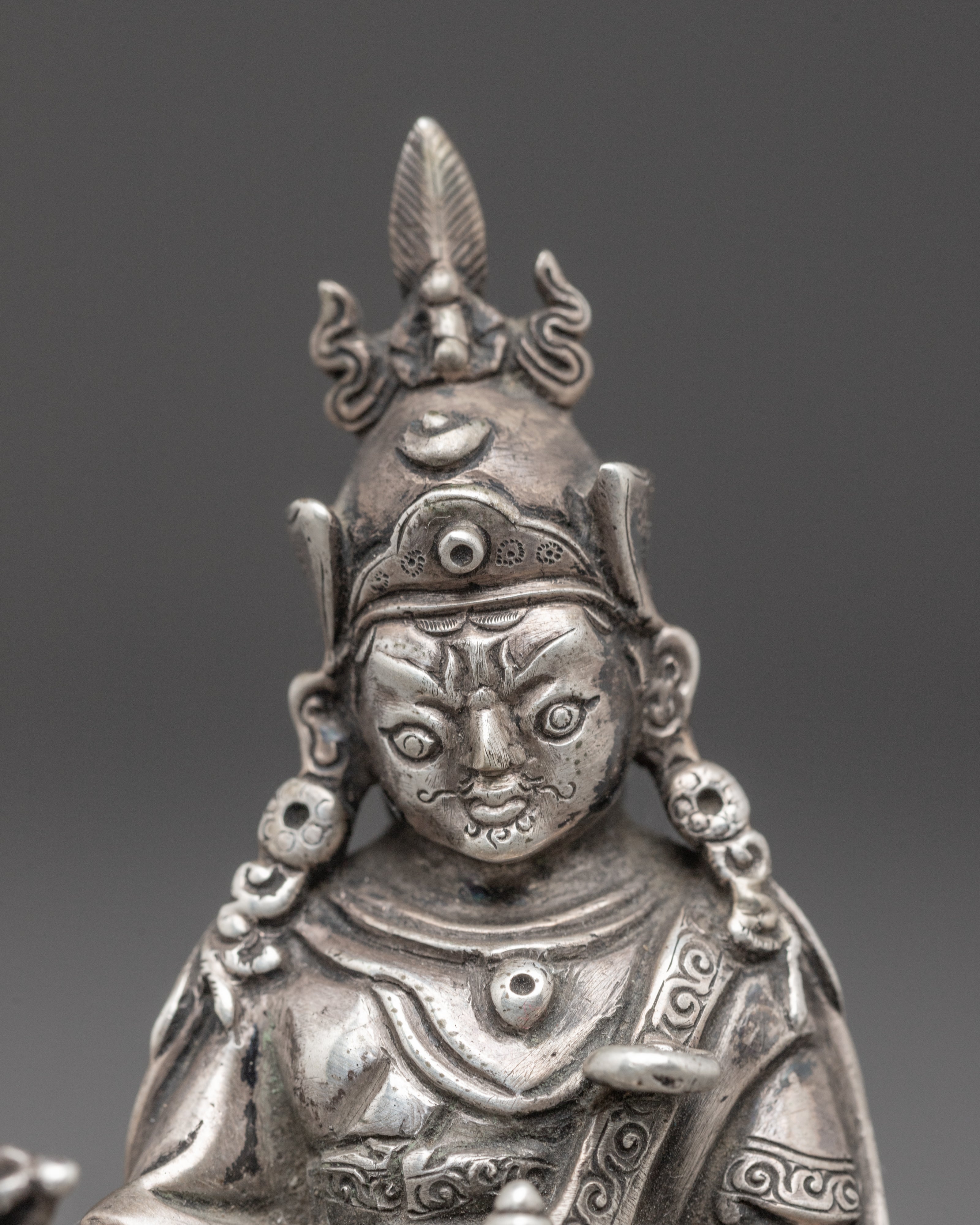 Silver Statue of Padmasambhava | Tantric Master