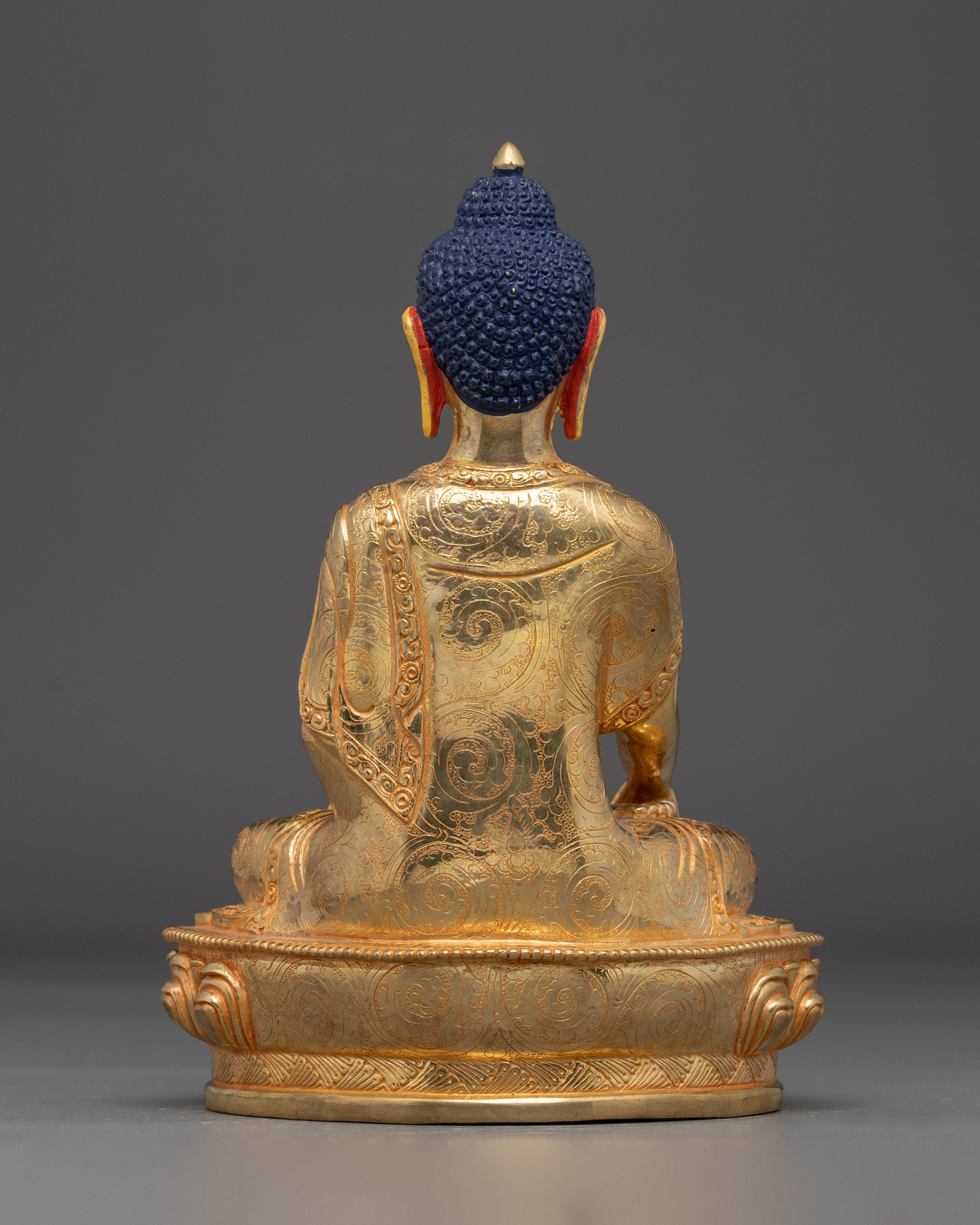 Handmade Tibetan Golden Shakyamuni Buddha Copper Art