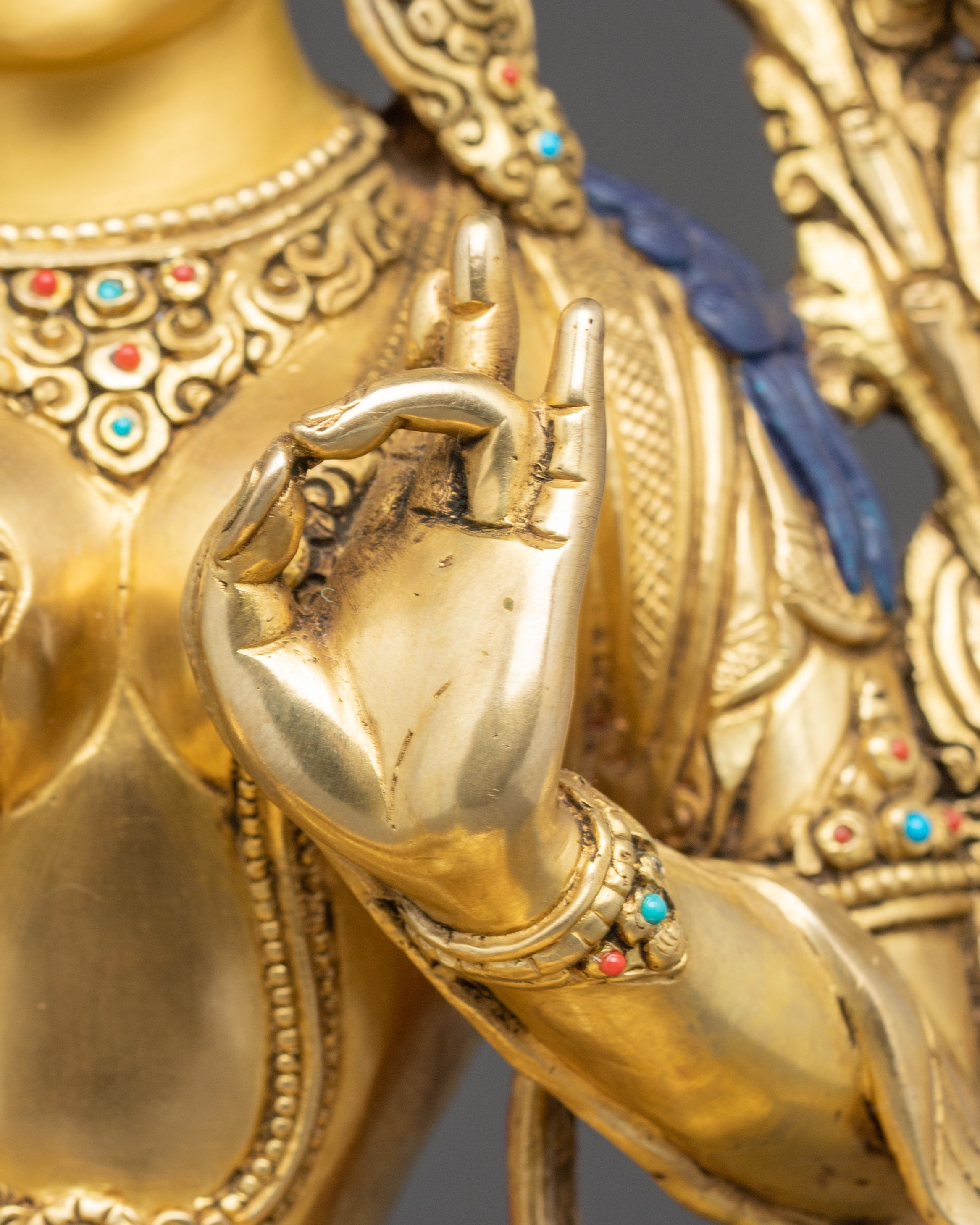 Green Tara Protector Deity Nepali Handcrafted Figurine | Mother of Liberation