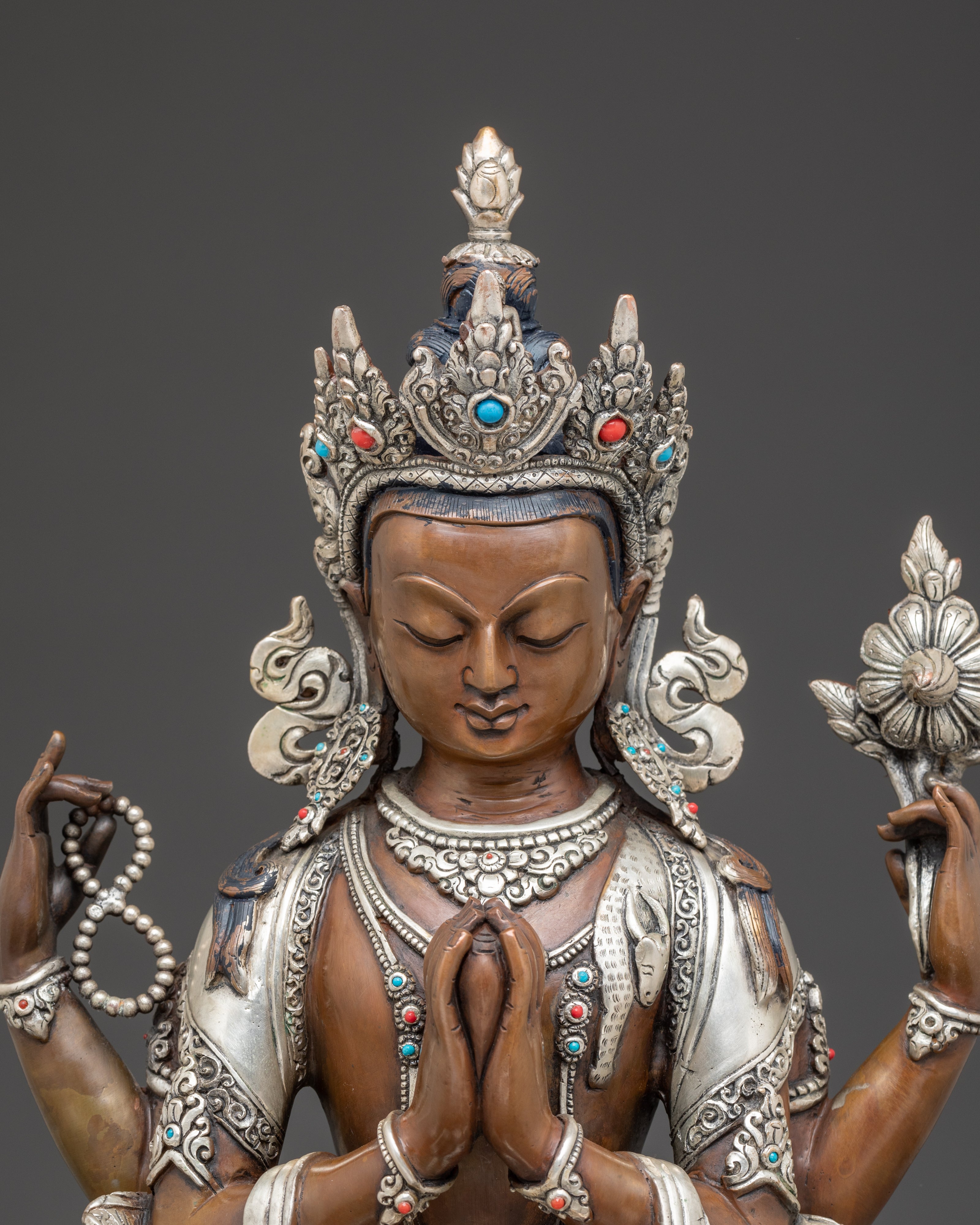 Chenrezig - The Compassionate Bodhisattva Statue | Tibetan Sculpture