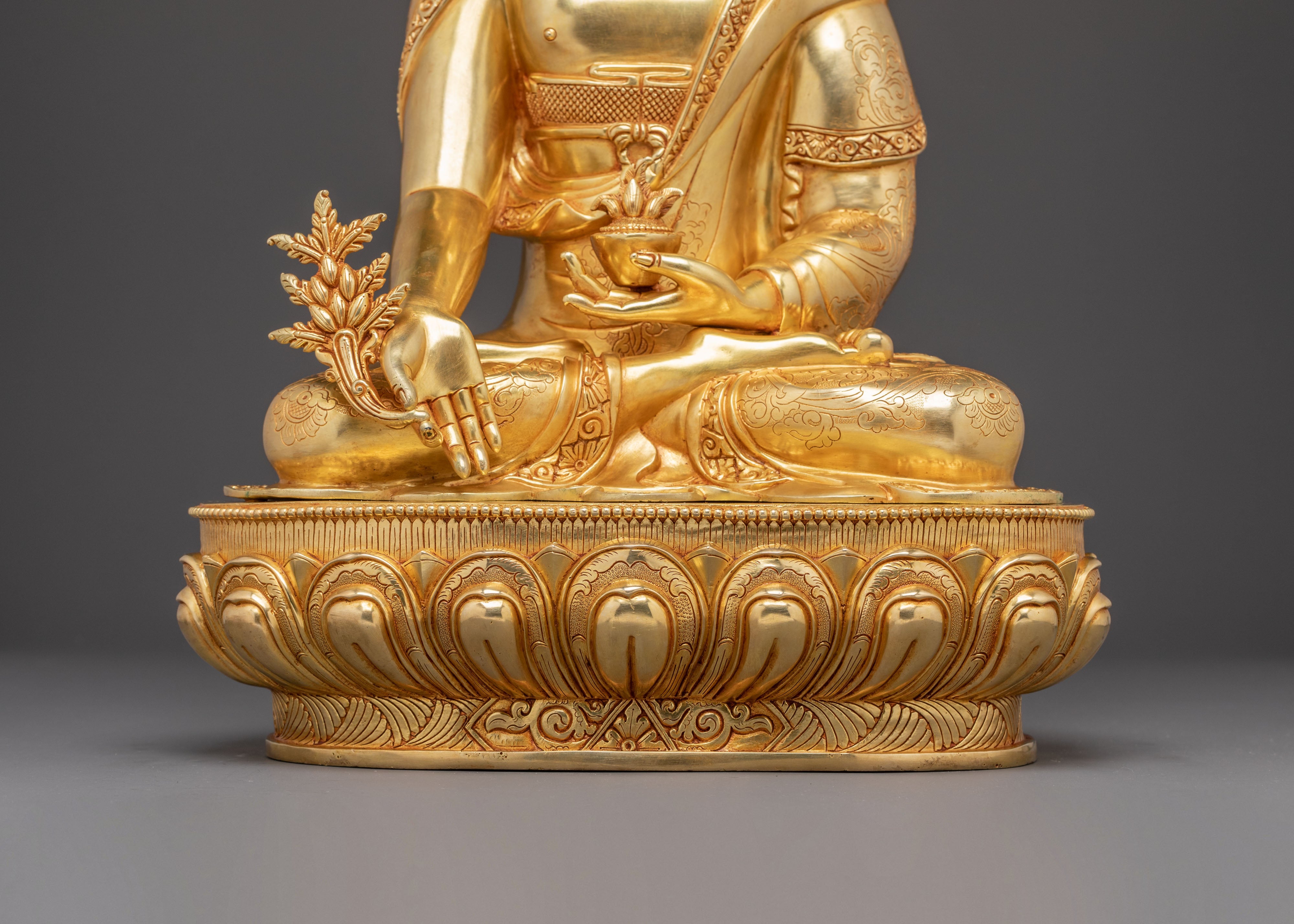 Handmade Medicine Buddha Statue for Altar Decor | Healing Deity for Meditation