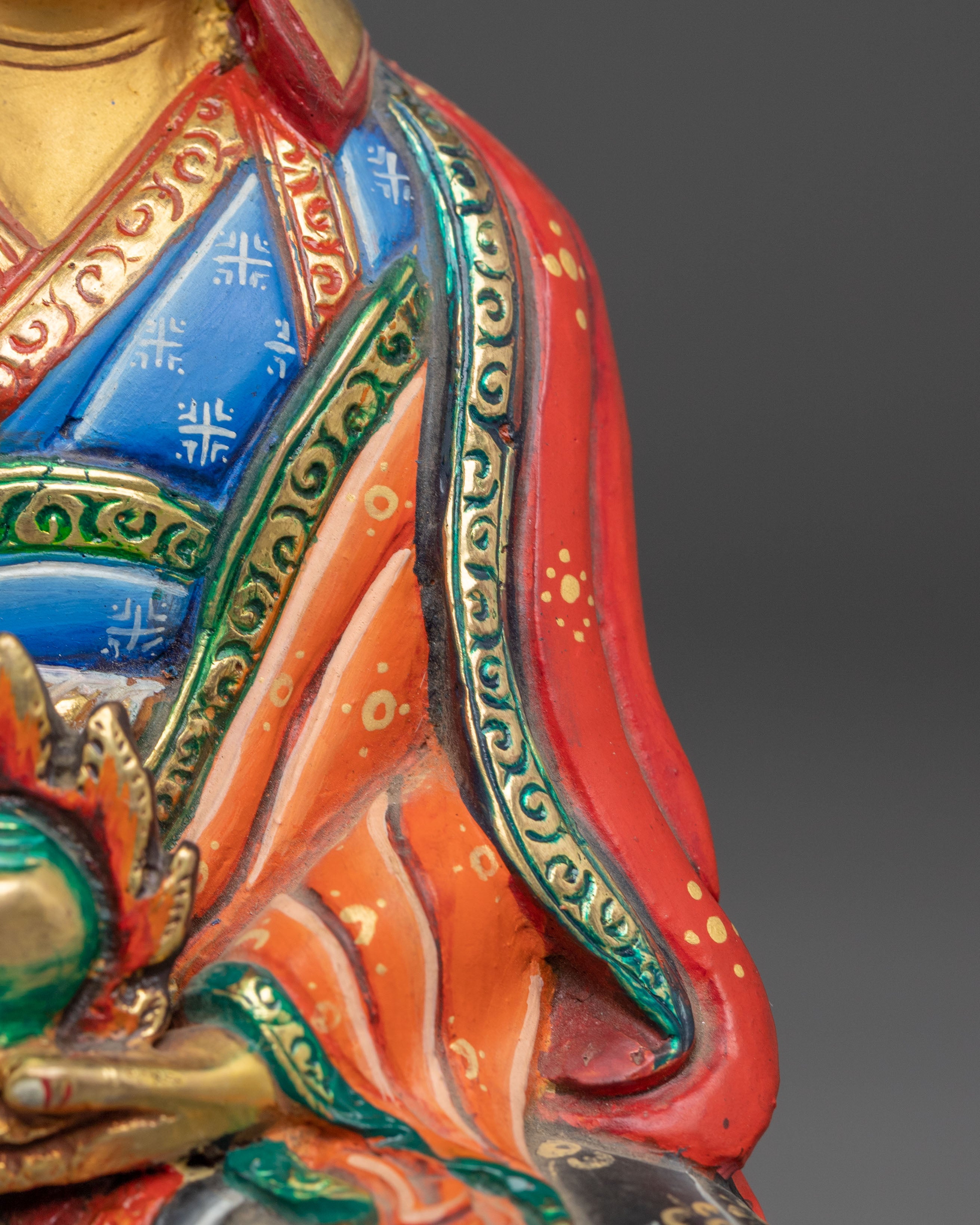 Handmade Buddhist Guru Gampopa Art | Traditional Himalayan Art