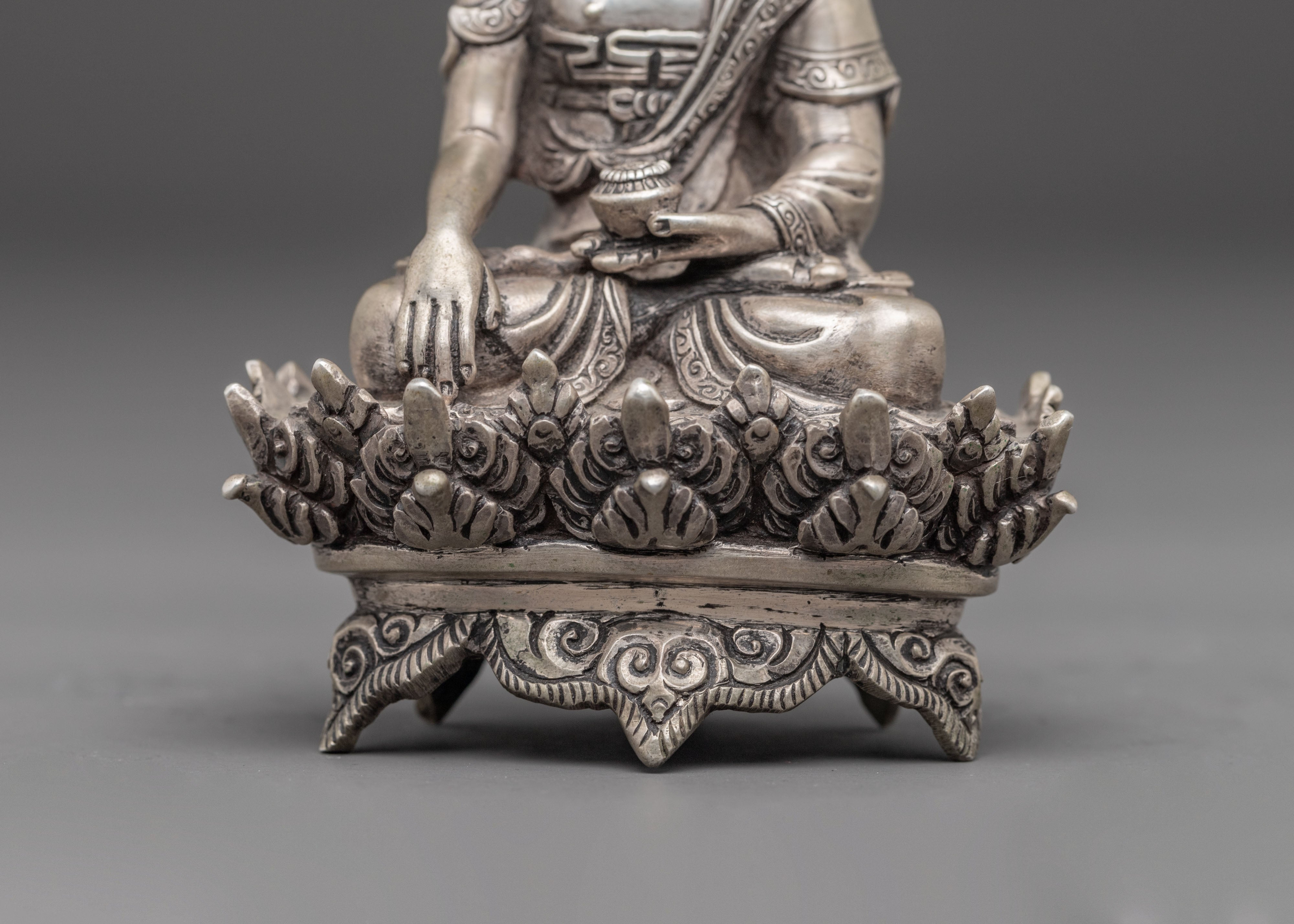 Silver Statue of Buddha Shakyamuni | Historical Buddha