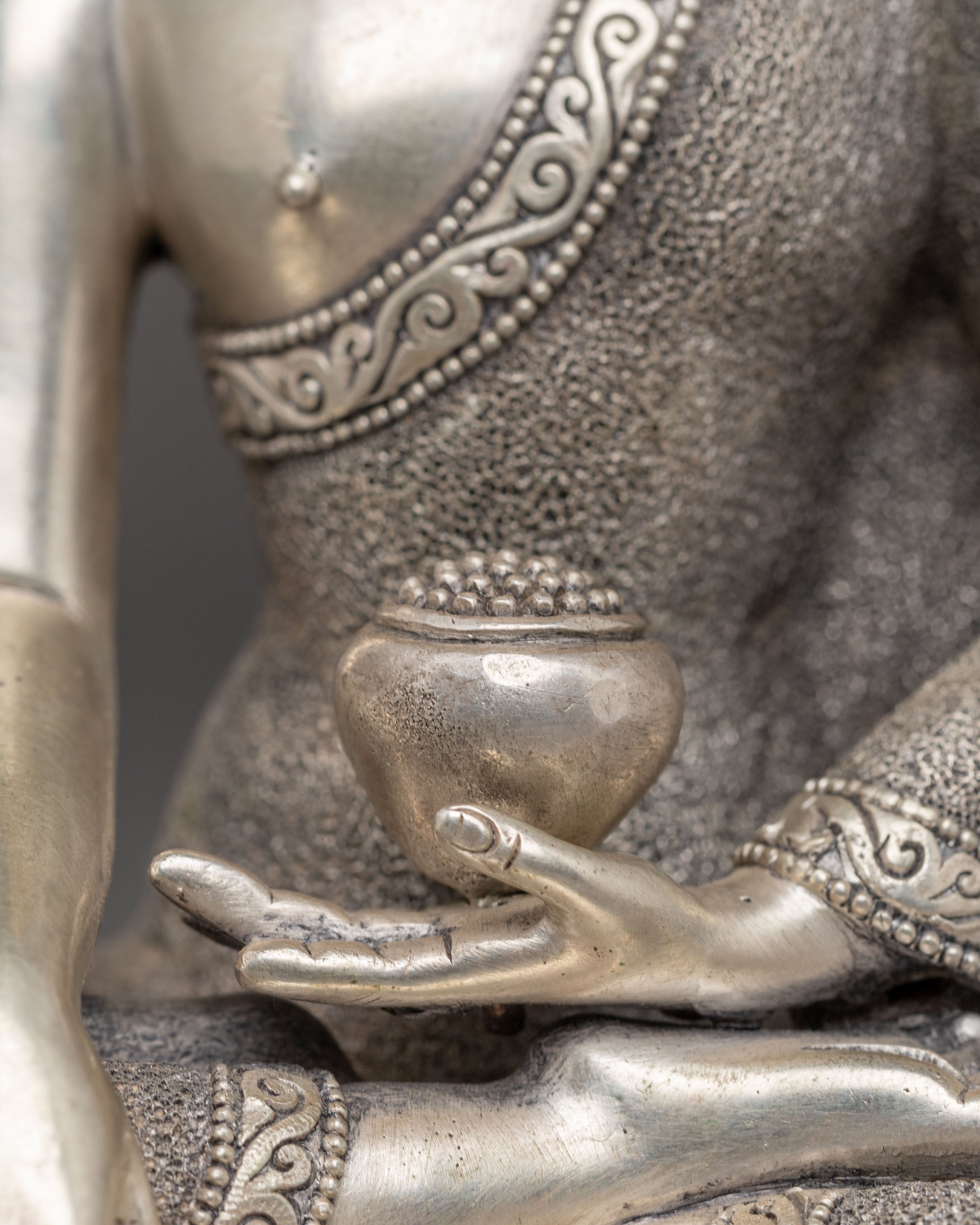 Statue of Silver-Plated Shakyamuni Buddha: The Awakened One