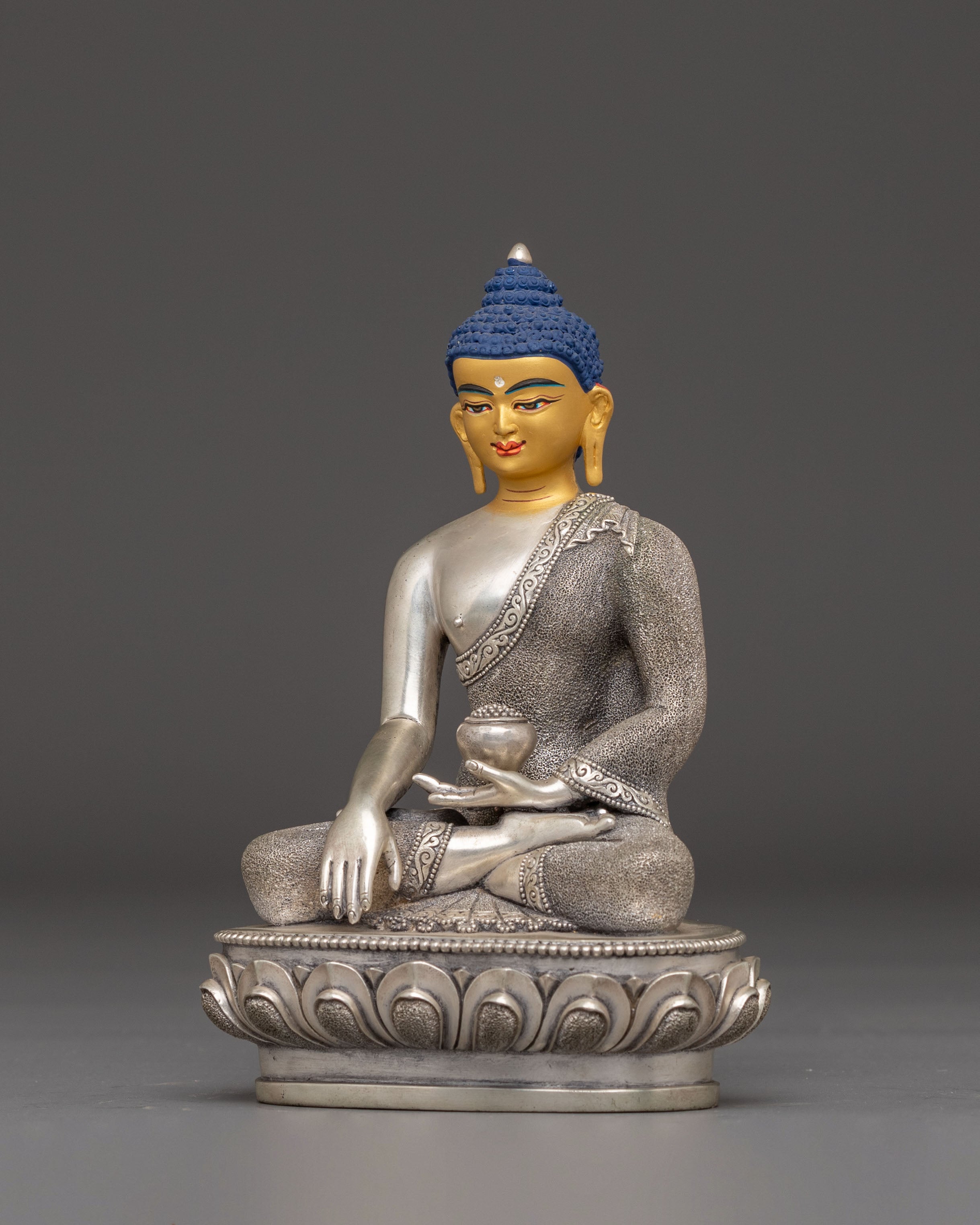 Statue of Silver-Plated Shakyamuni Buddha: The Awakened One