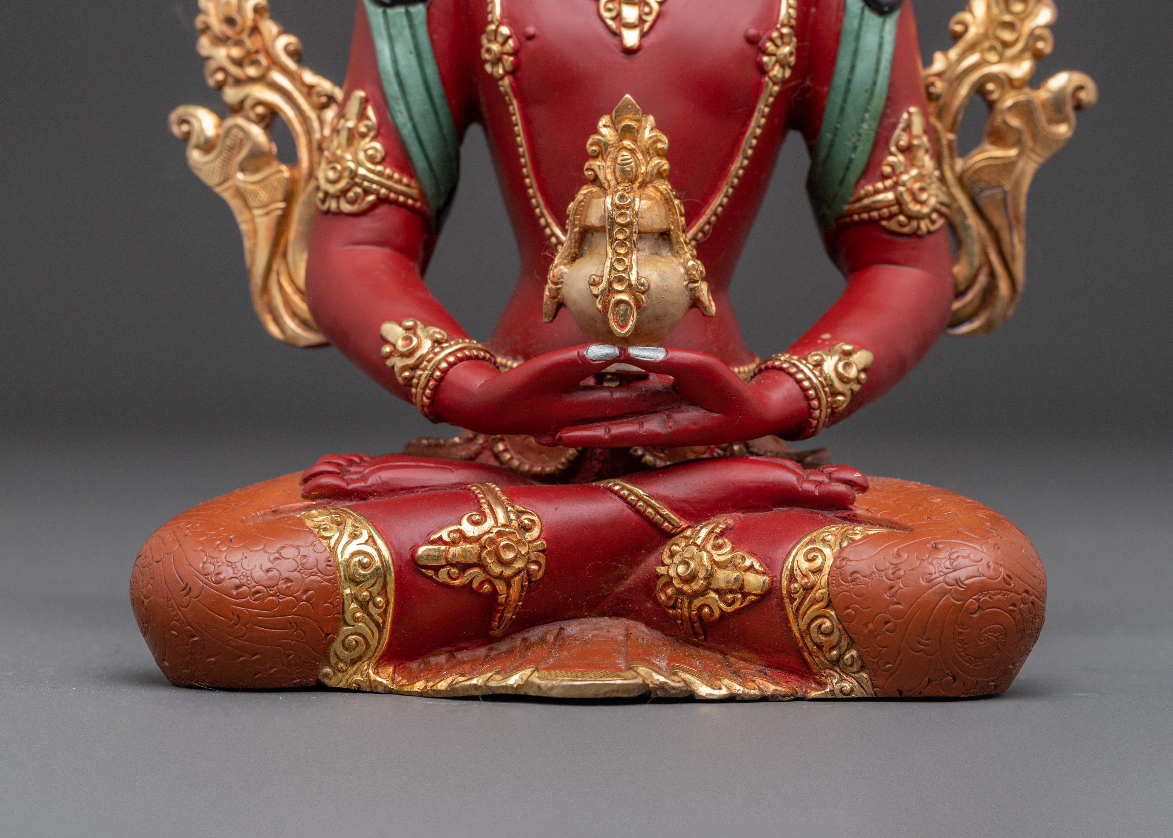 Amitayus Buddha from Pure Land | Gold Gilded Statue