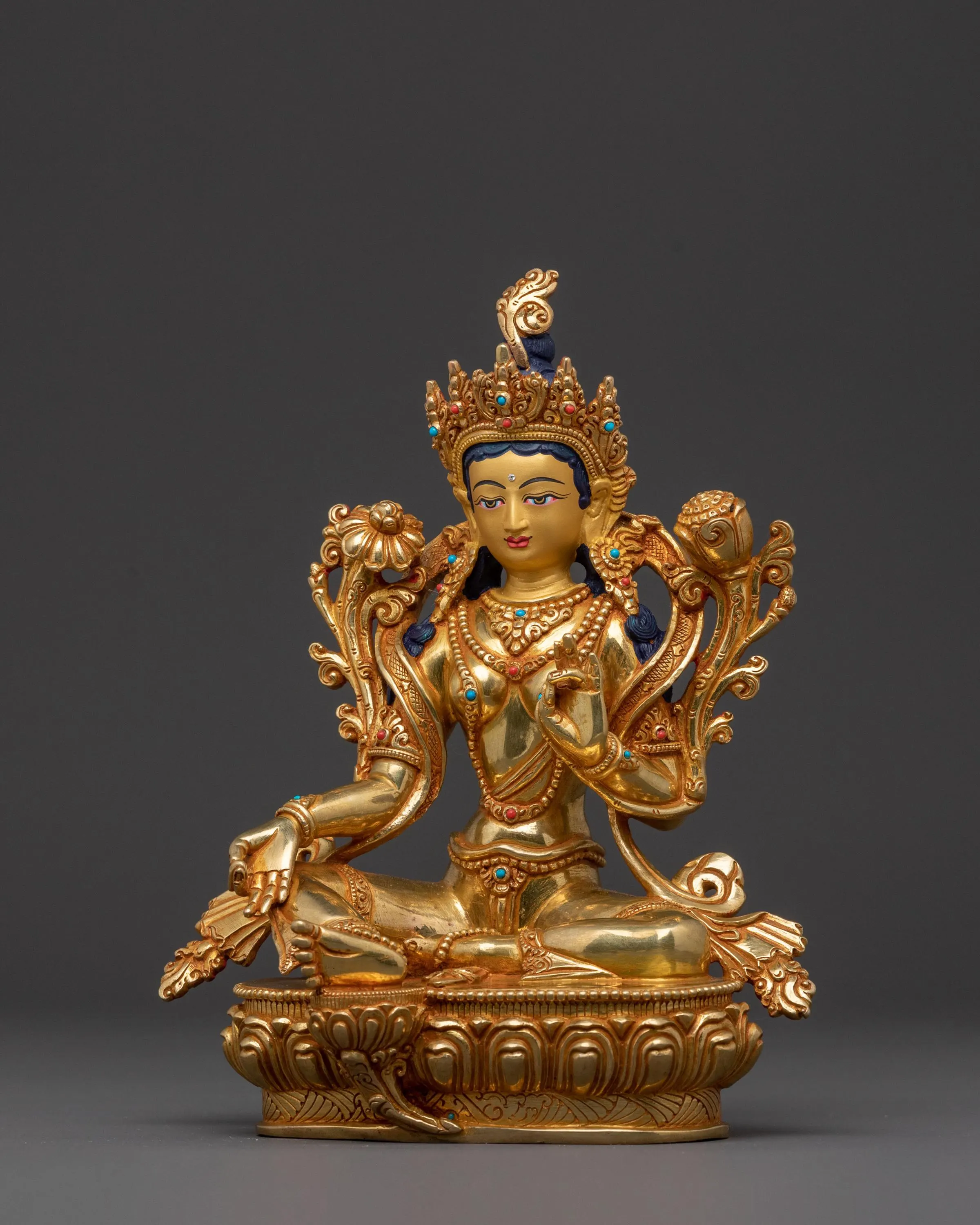 Green Tara Traditional Statue | Tibetan Goddess