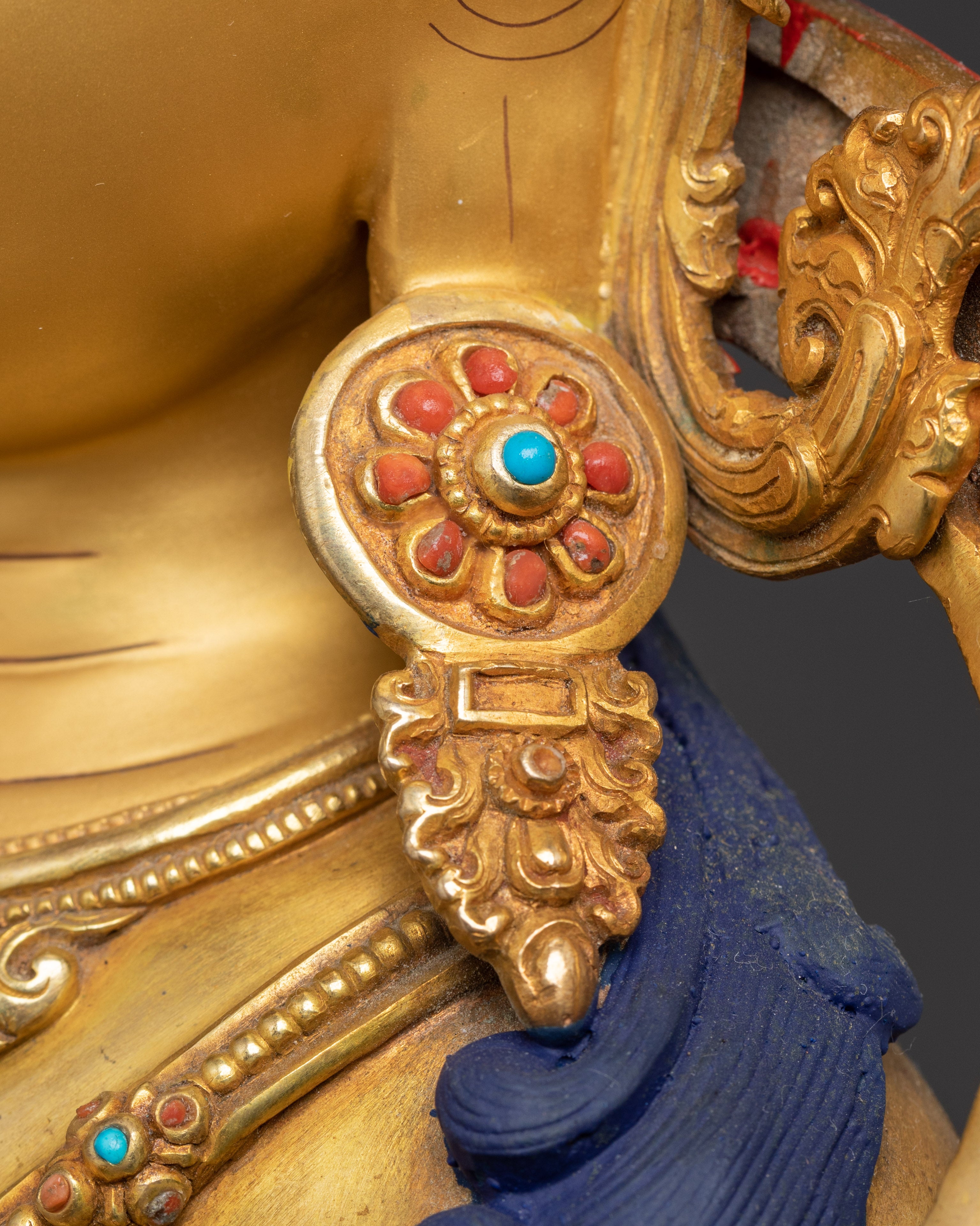 Handcrafted Copper Statue of Bodhisattva Manjushri | Buddhist Spiritual Decor