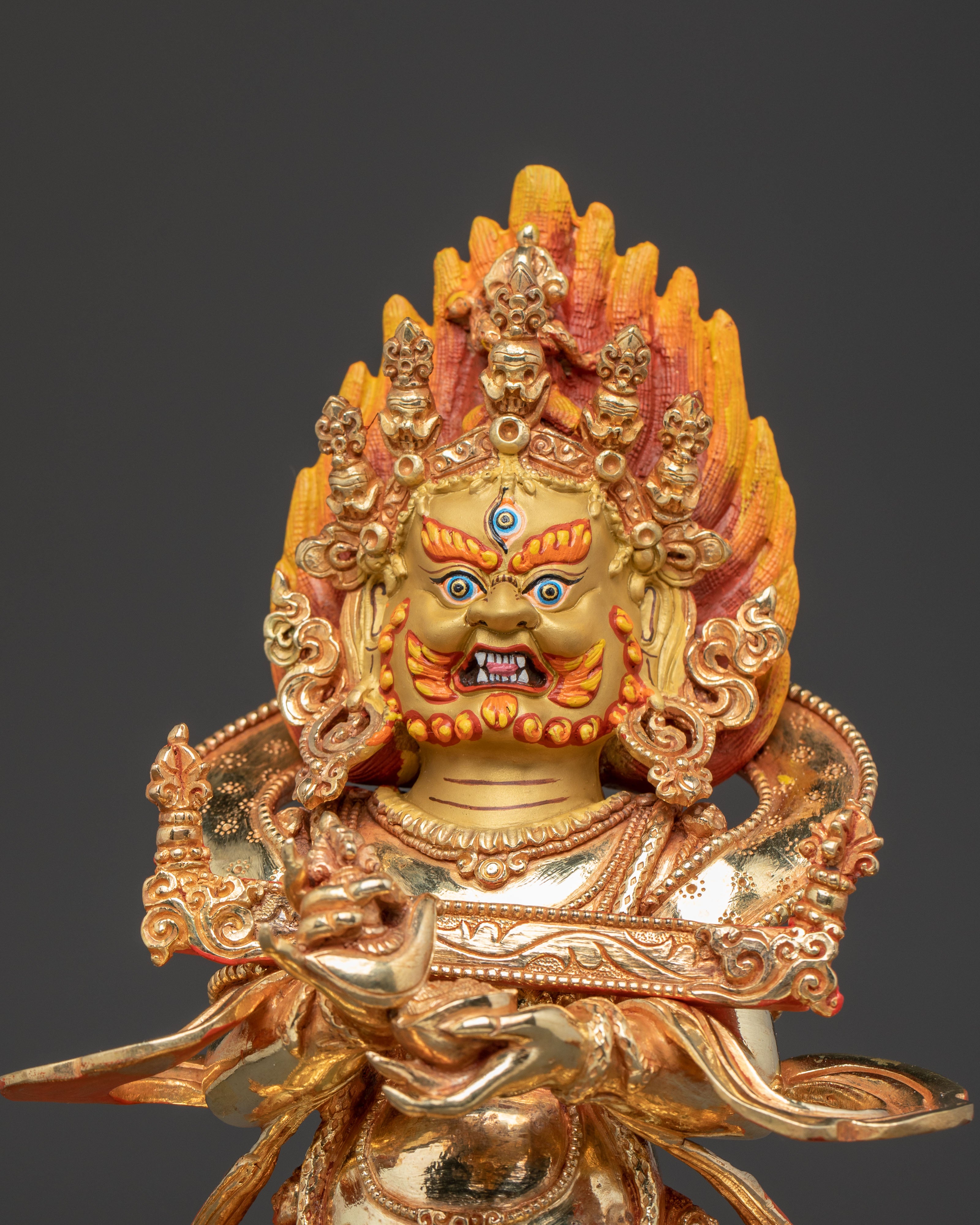 Sakya Mahakala Statue: Protector of Wisdom | Buddhist Sculpture