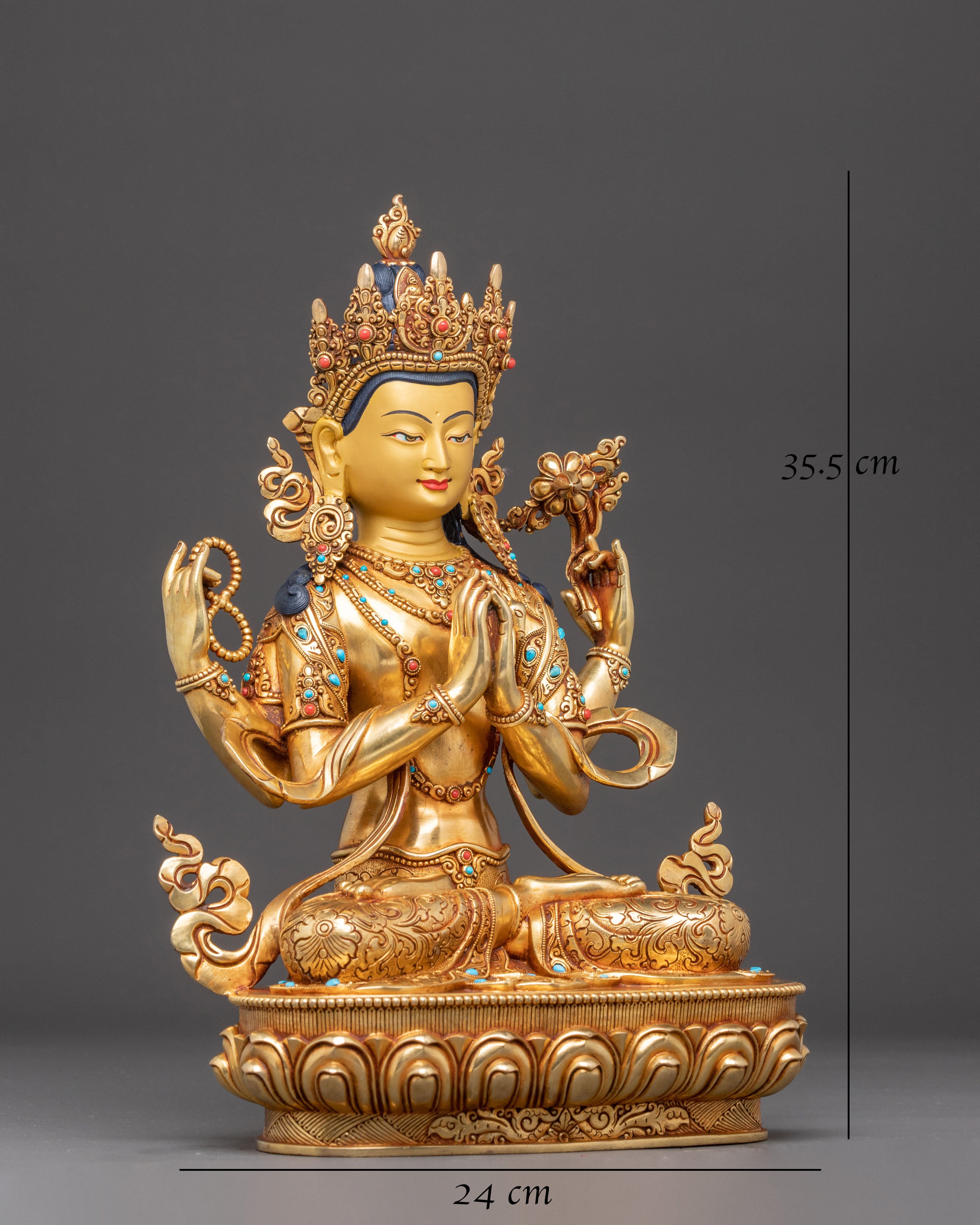 Bodhisattva of Compassion Chenrezig Handcrafted Statue