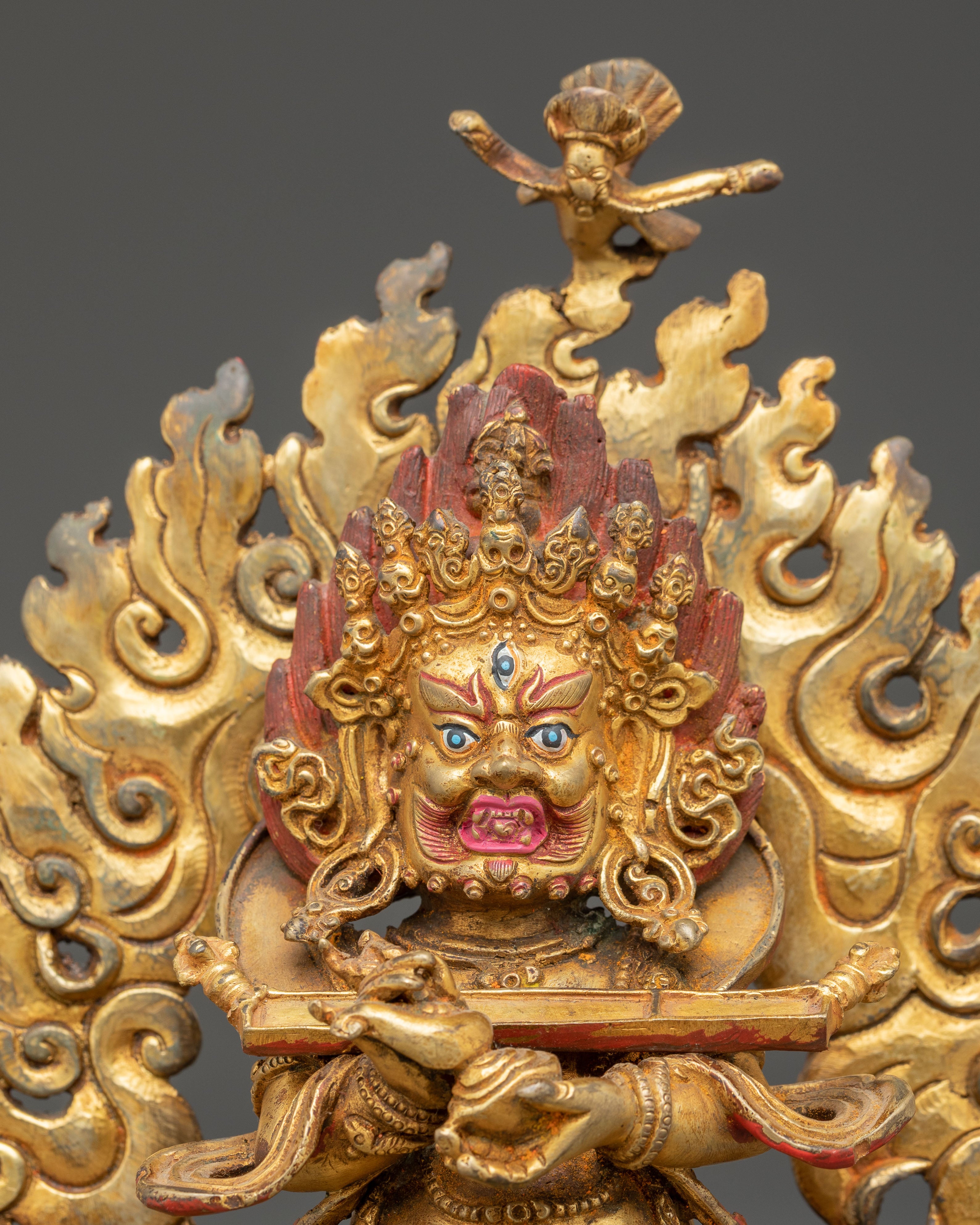 Golden Sakya Mahakala Artwork | Protector of the Dharma