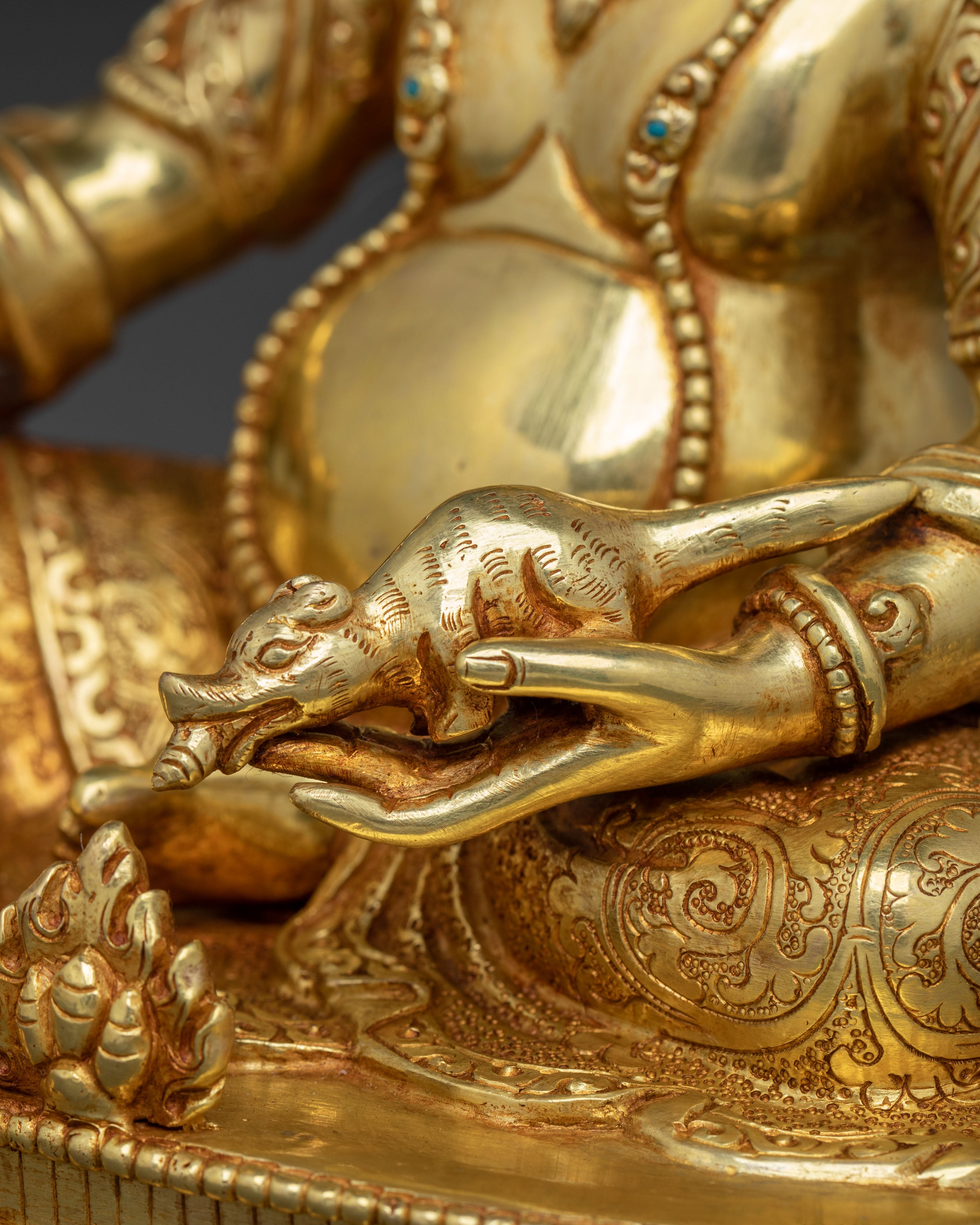 Sculpture of Dzambhala: Buddhist Wealth Icon | Home Altar Decor