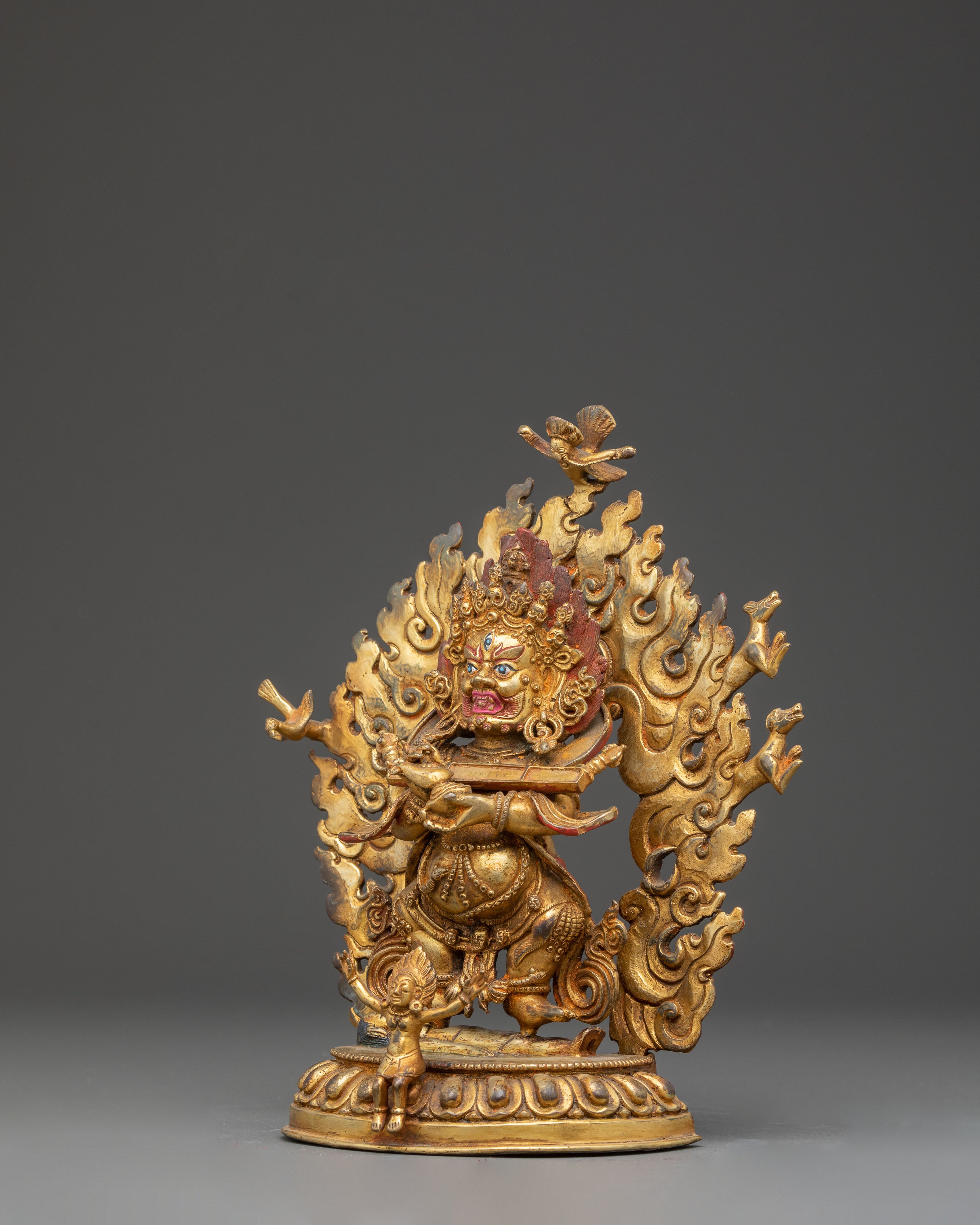 Golden Sakya Mahakala Artwork | Protector of the Dharma