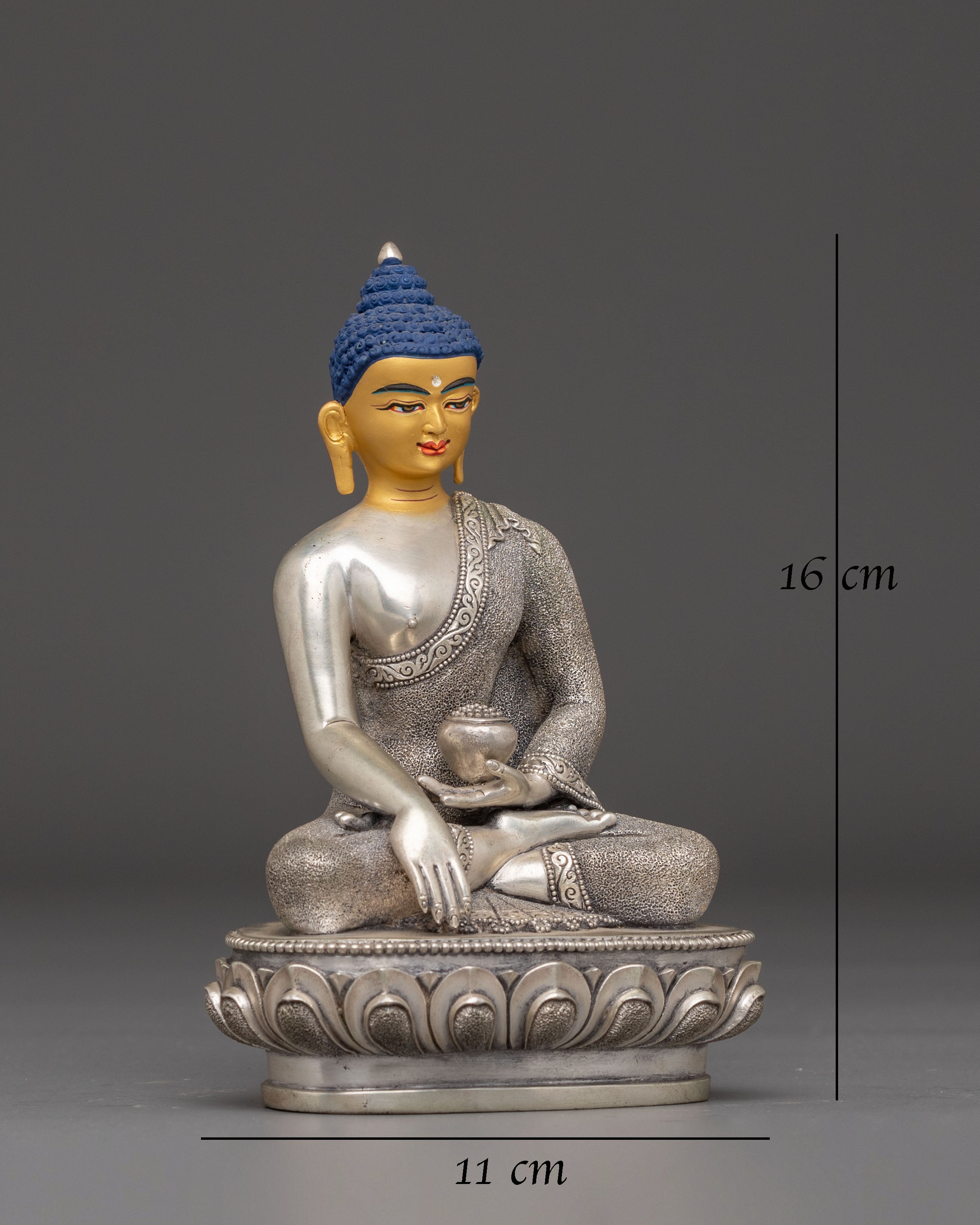 Statue of Silver-Plated Shakyamuni Buddha: The Awakened One