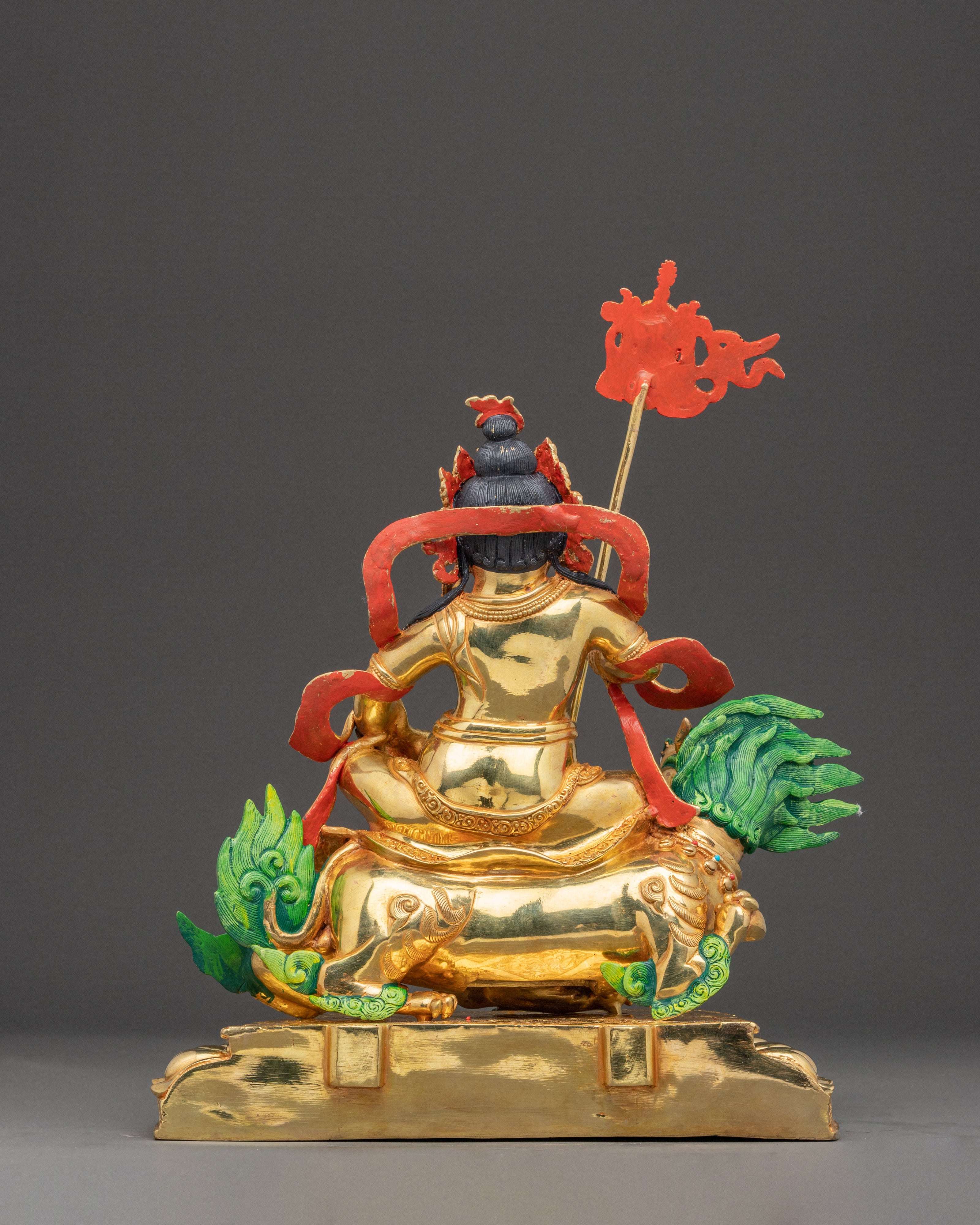 Handmade Namtoshe Art in 24K Gold Gilding | Guardian Deity for Dharma Protection
