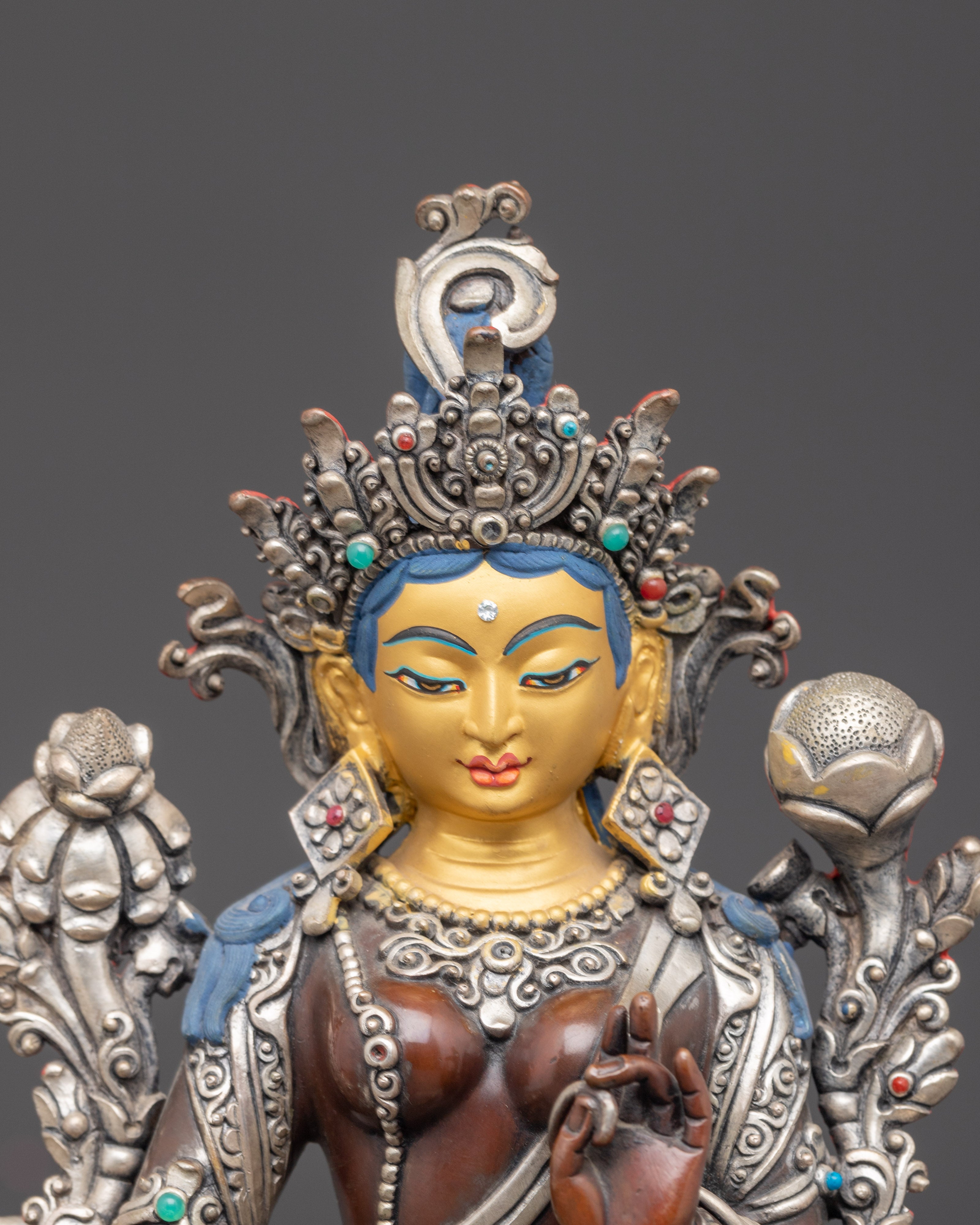 Green Tara Statue for Protection | Goddess of Healing and Compassion