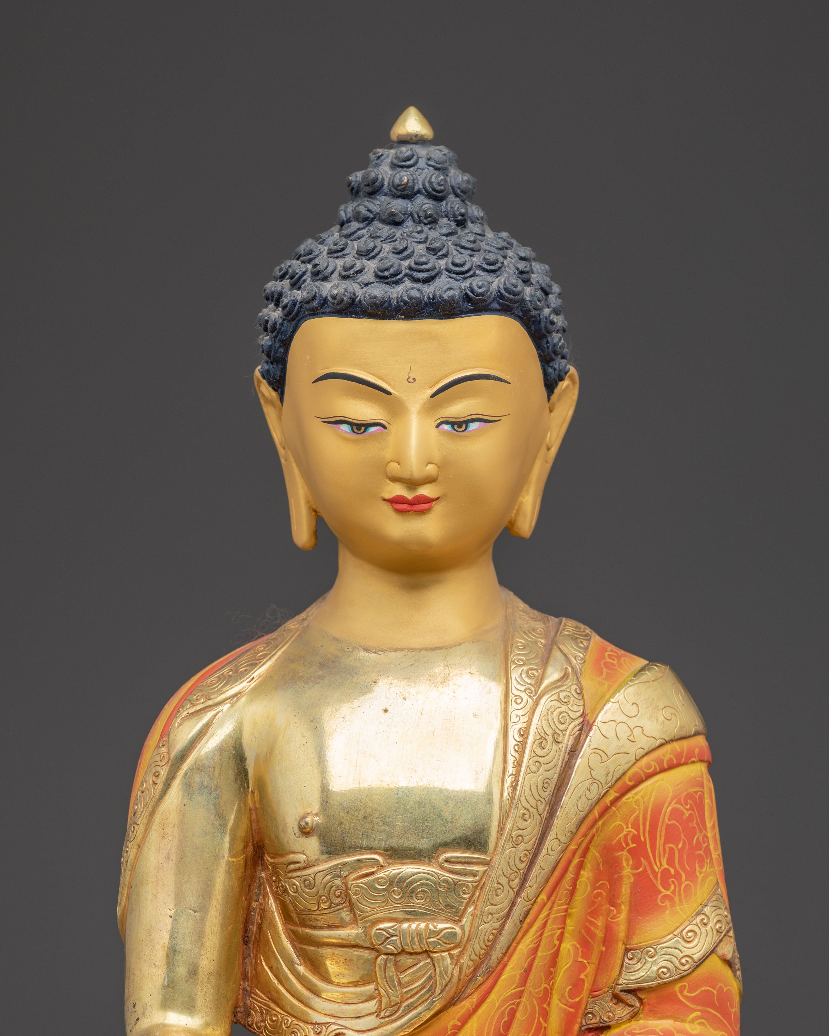 Golden Shakyamuni Buddha Handmade Artwork | Historical Buddha