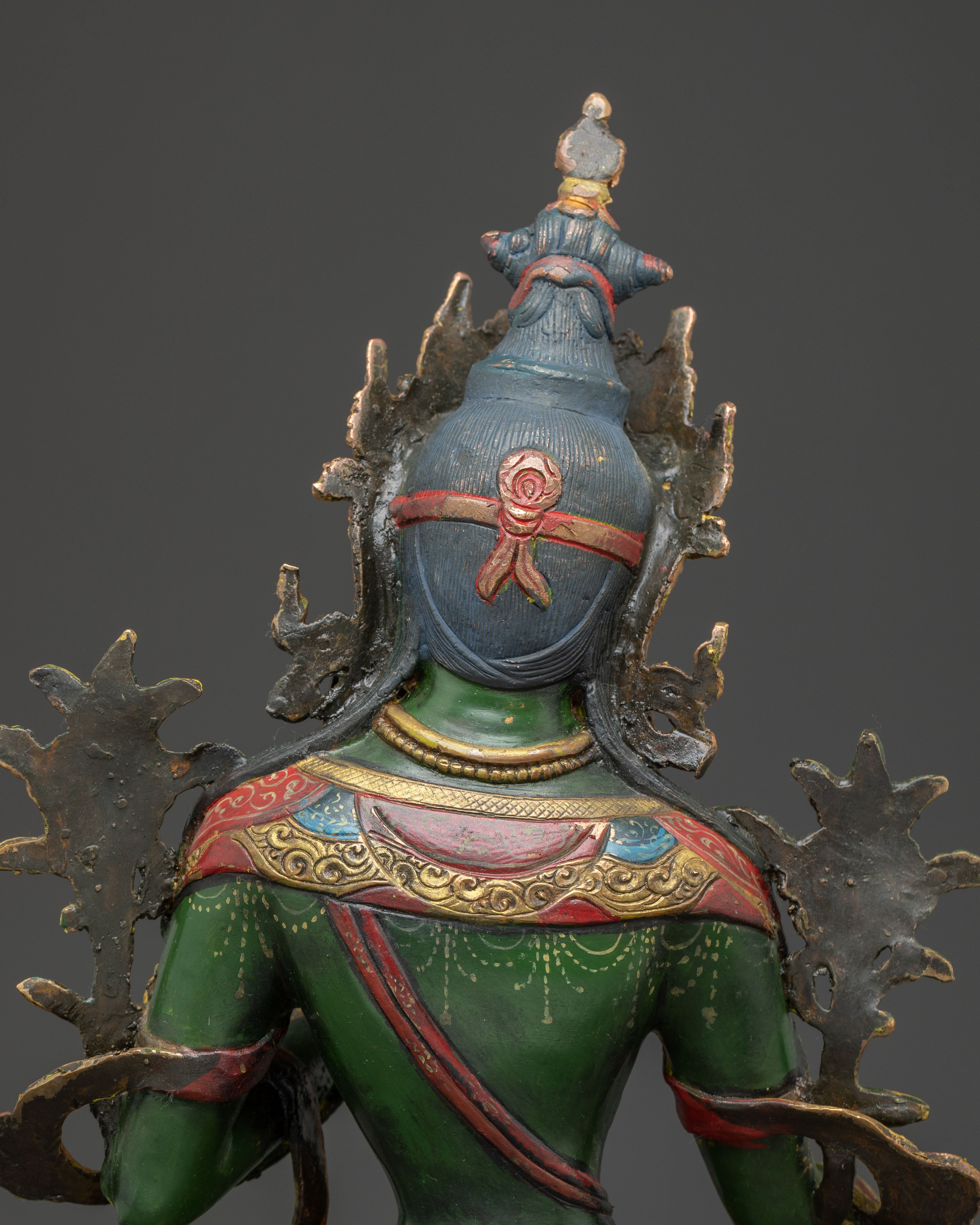 Green Tara Protector Deity Nepali Handcrafted Statue | Meditation Altar Decor