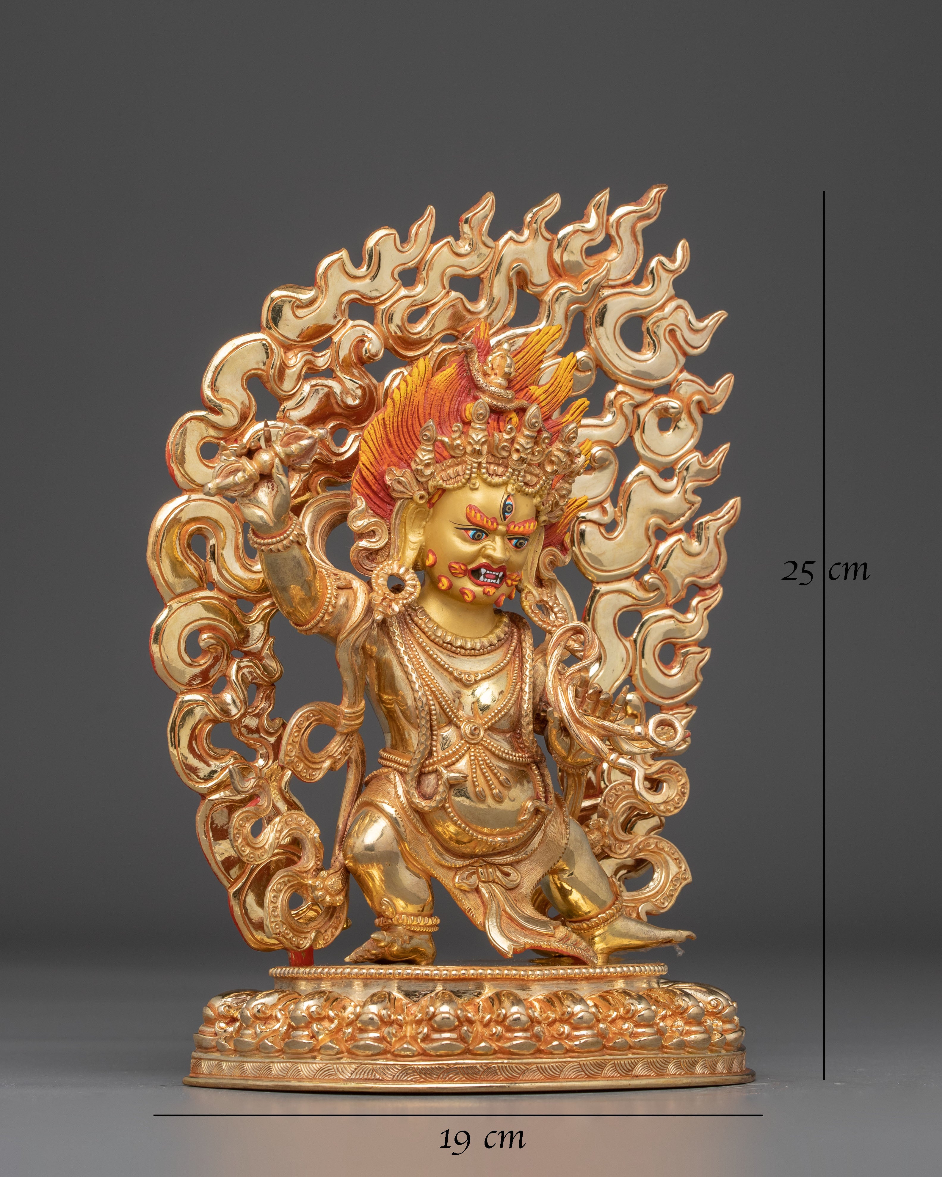 Handmade Tibetan Vajrapani Copper Art Protector Deity | Guardian of Dharma
