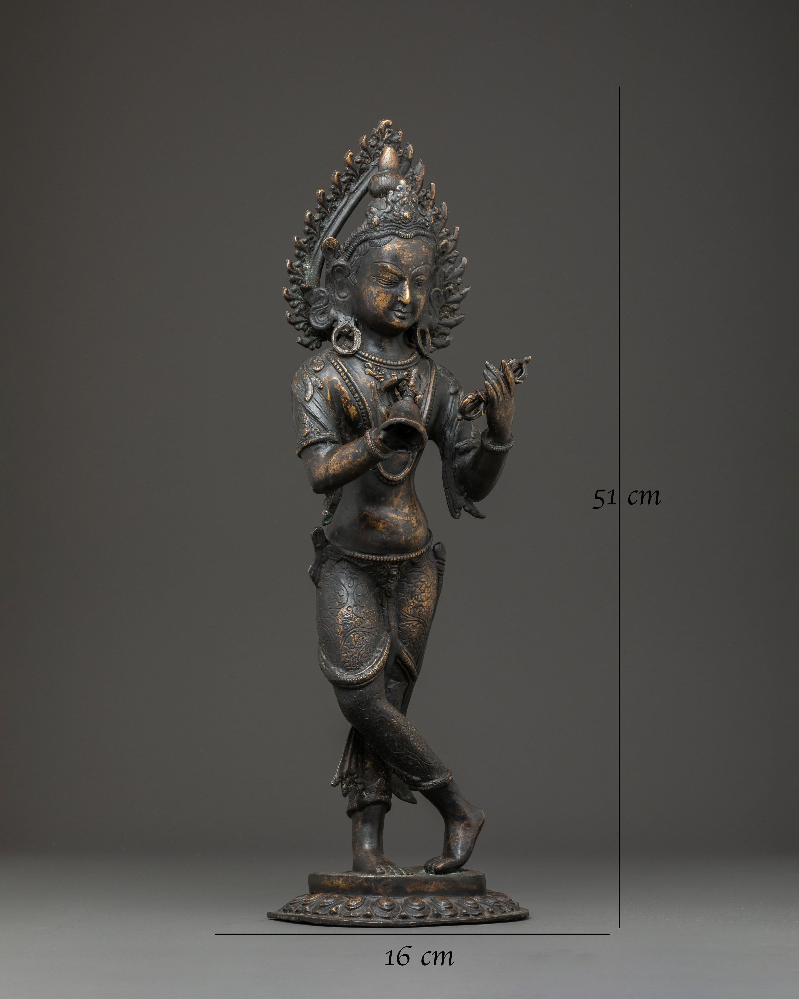 Handmade Copper Statue of Standing Vajrasattva