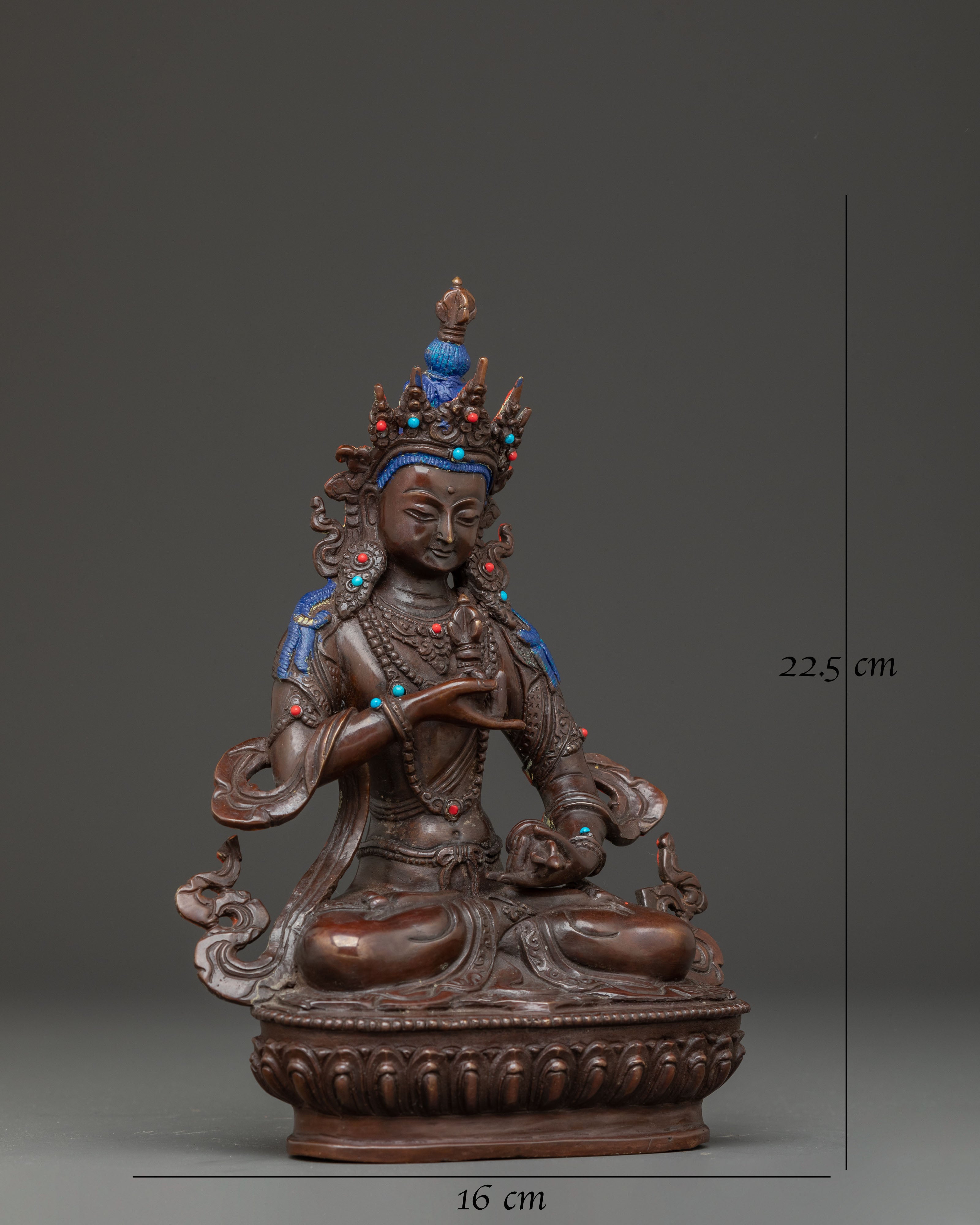 Handmade Oxidized Copper Statue of Vajrasattva