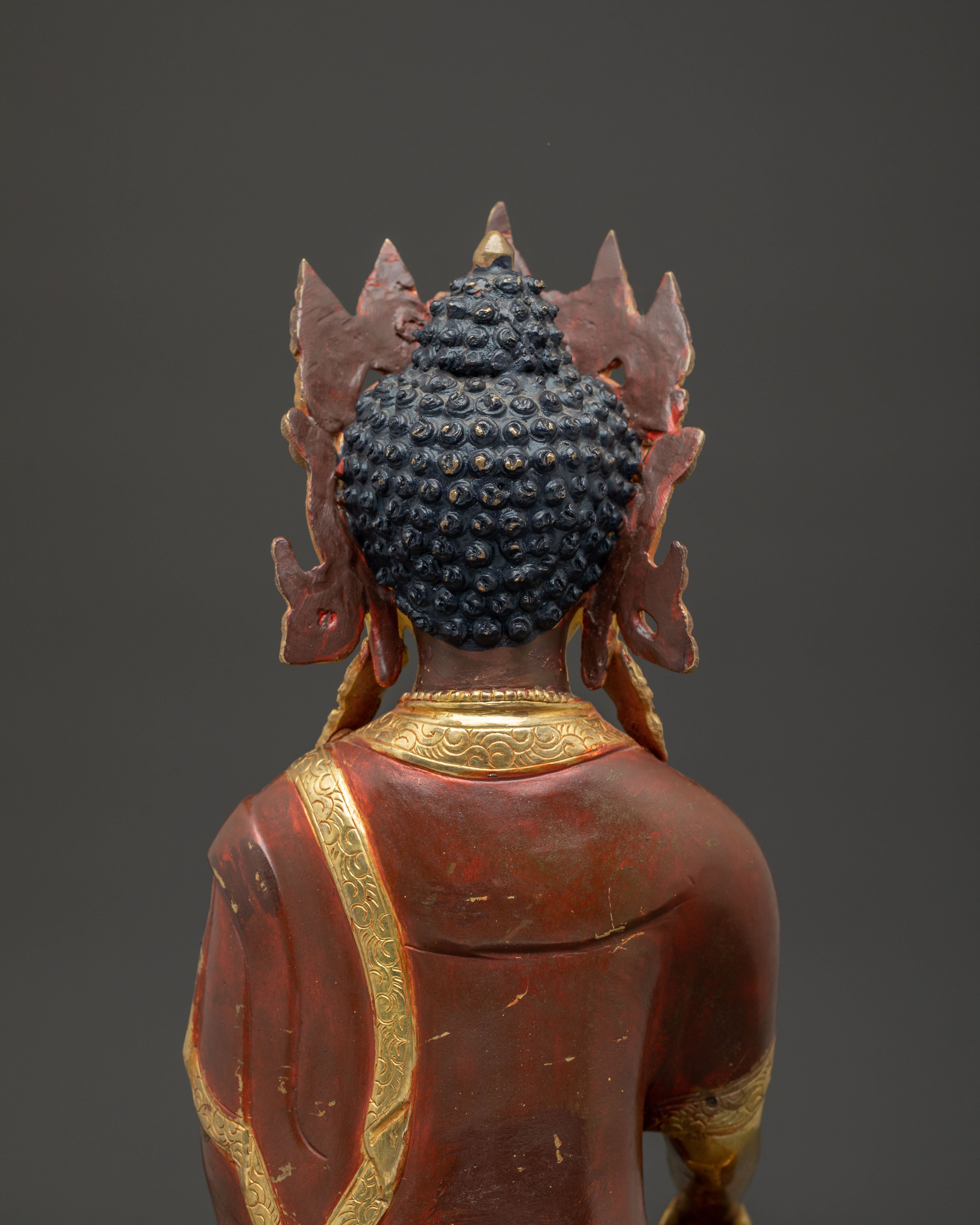 Handmade Statue of Crowned Shakyamuni Buddha | Historical Buddha