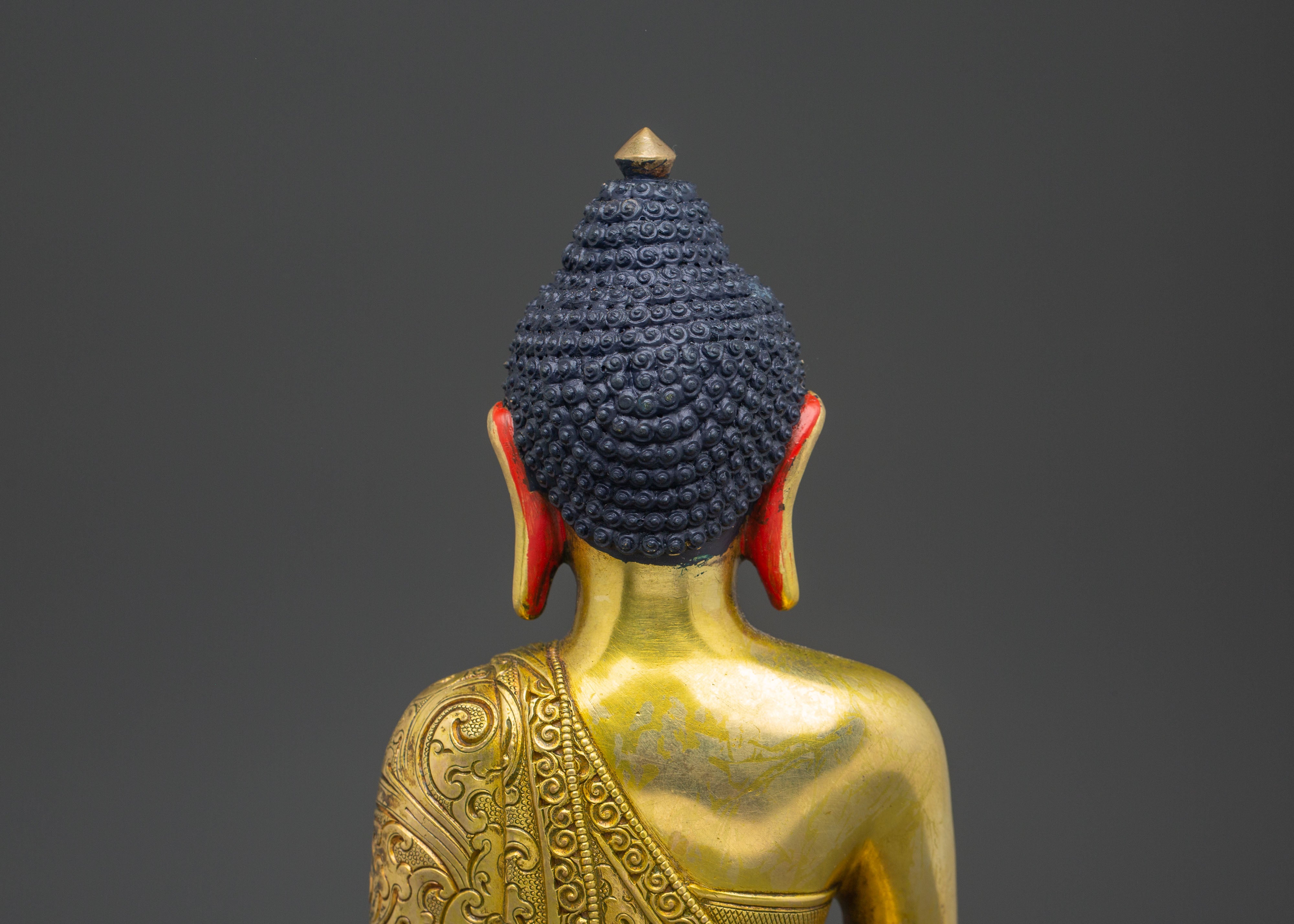 Handmade Golden Statue of Buddha Shakyamuni | The Historical Enlightened One