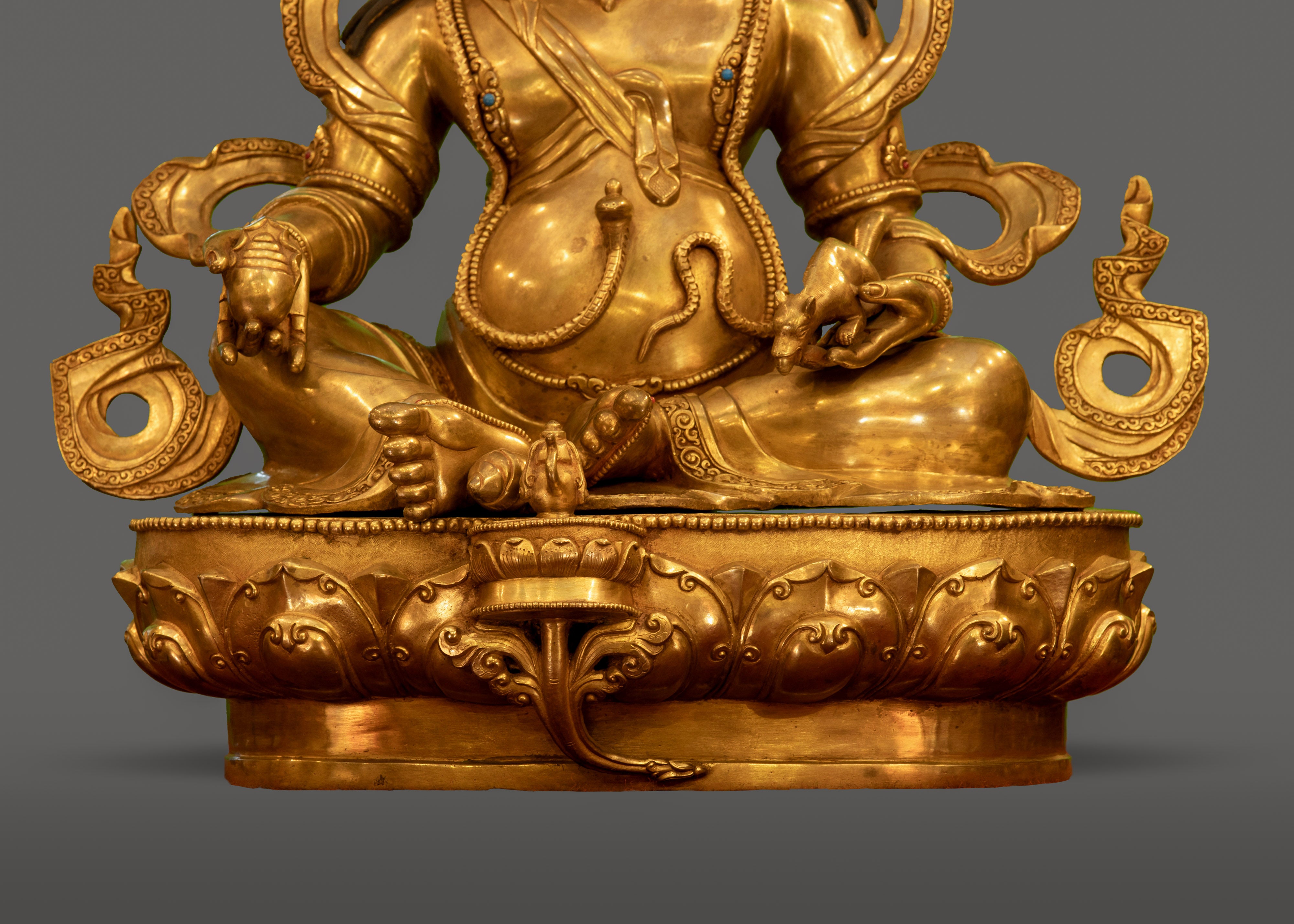 Himalayan Art Buddhist Dzambhala Sculpture | Symbol of Tantric Mastery