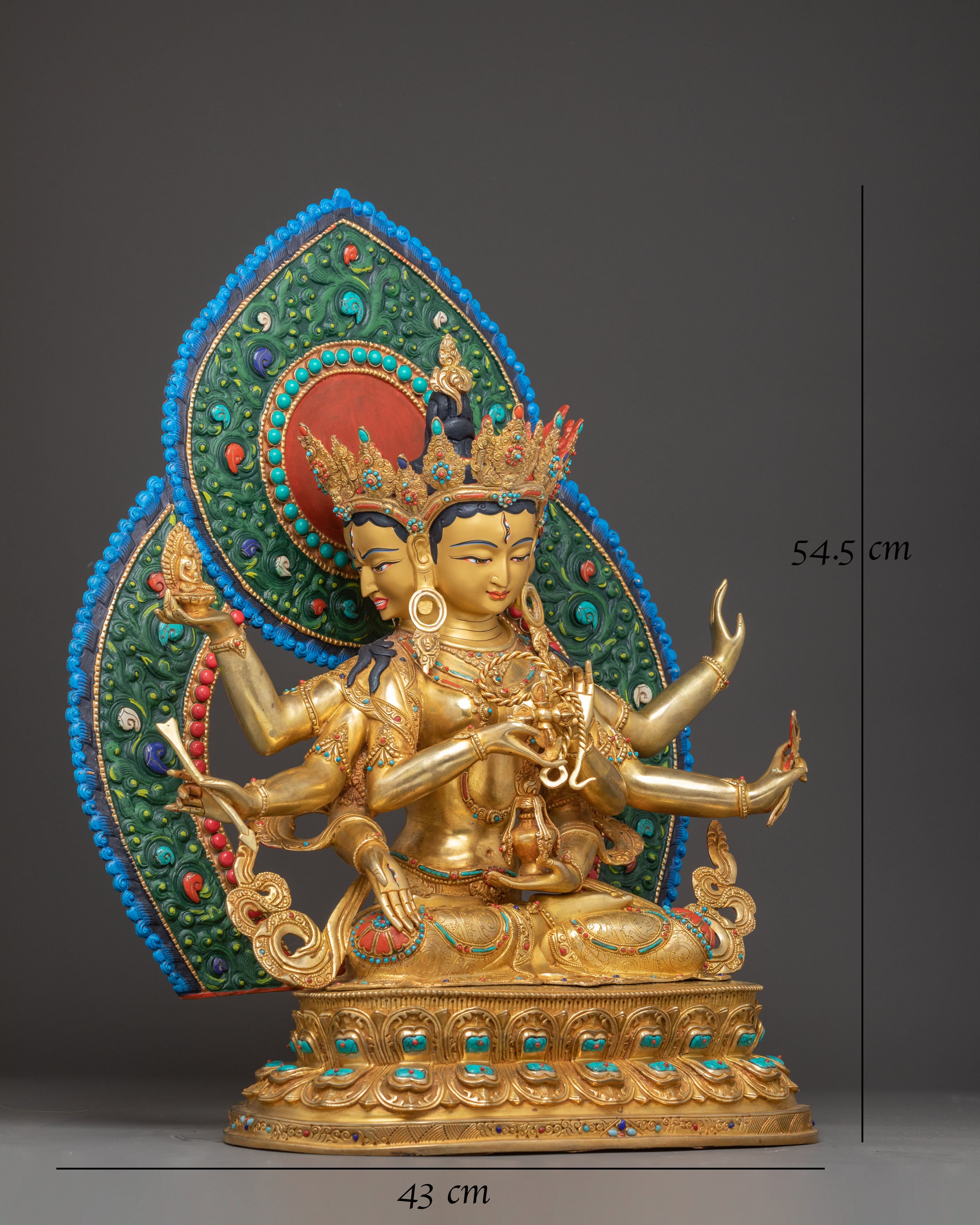 Handmade Buddhist Healing Goddess Namgyalma Statue | Himalayan Style Artwork