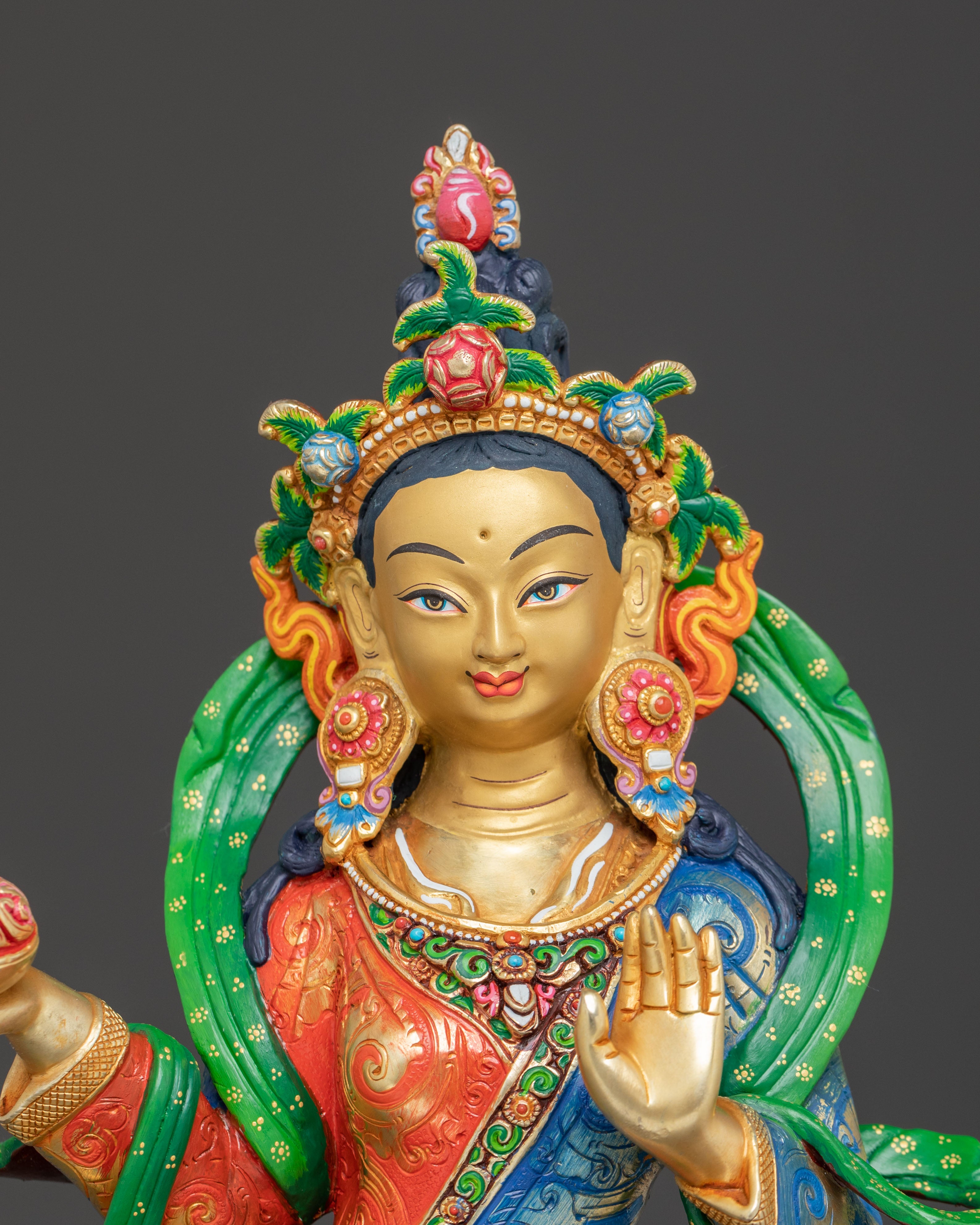 Handmade Padmasambhava Statue With Consorts