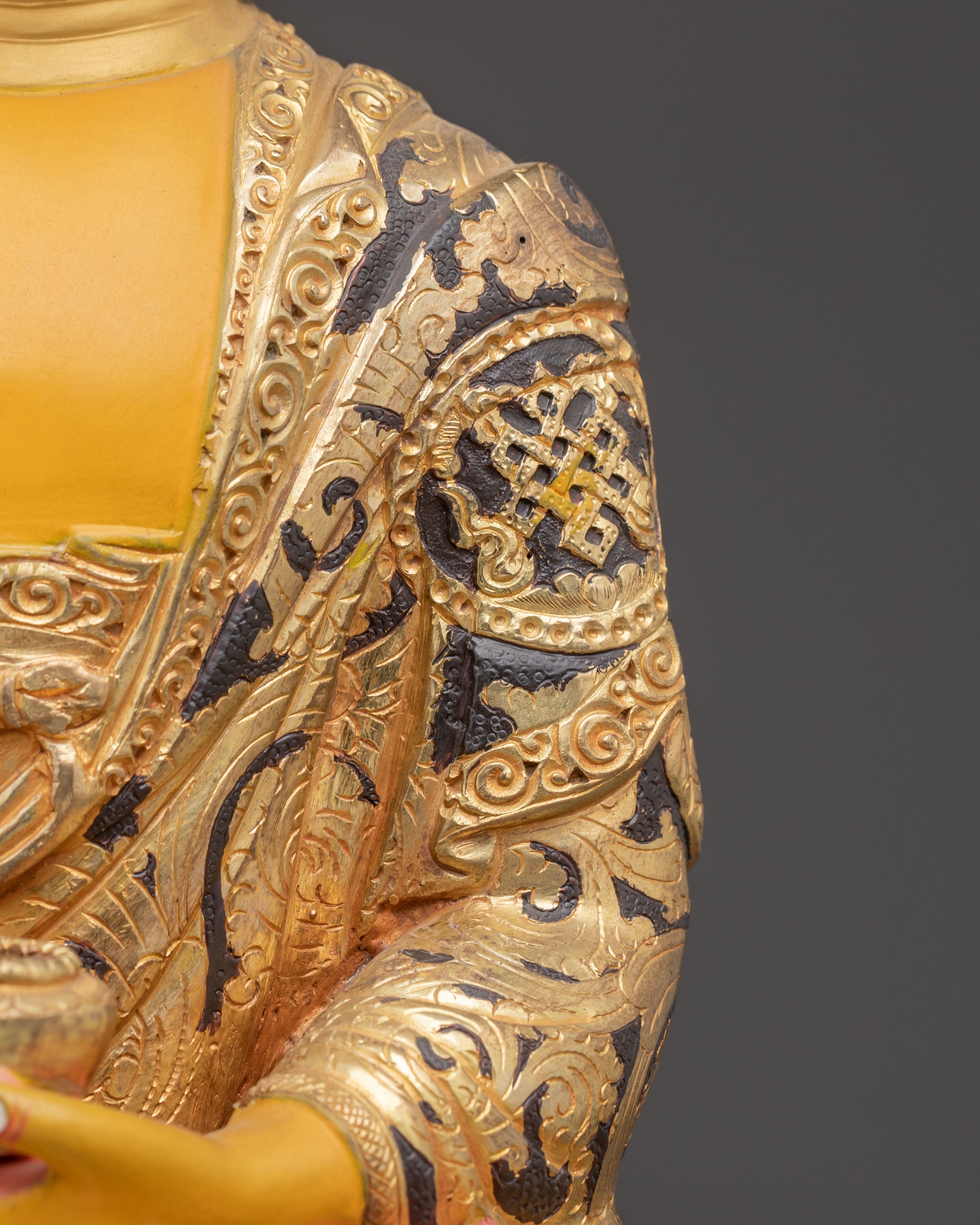 Handmade Tibetan Shakyamuni Buddha Golden Art | Historical Buddha